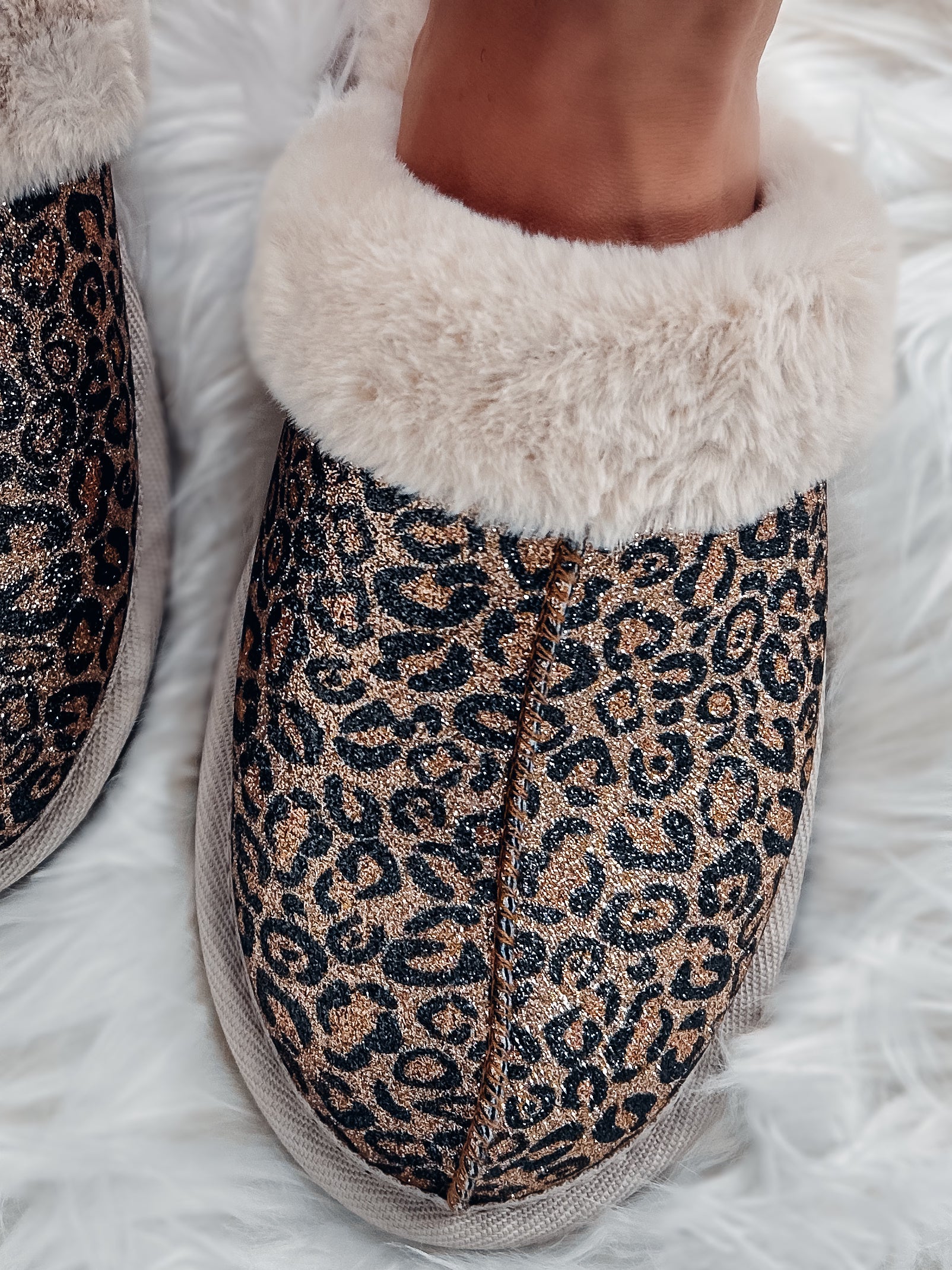 Glitzy Leopard Slippers