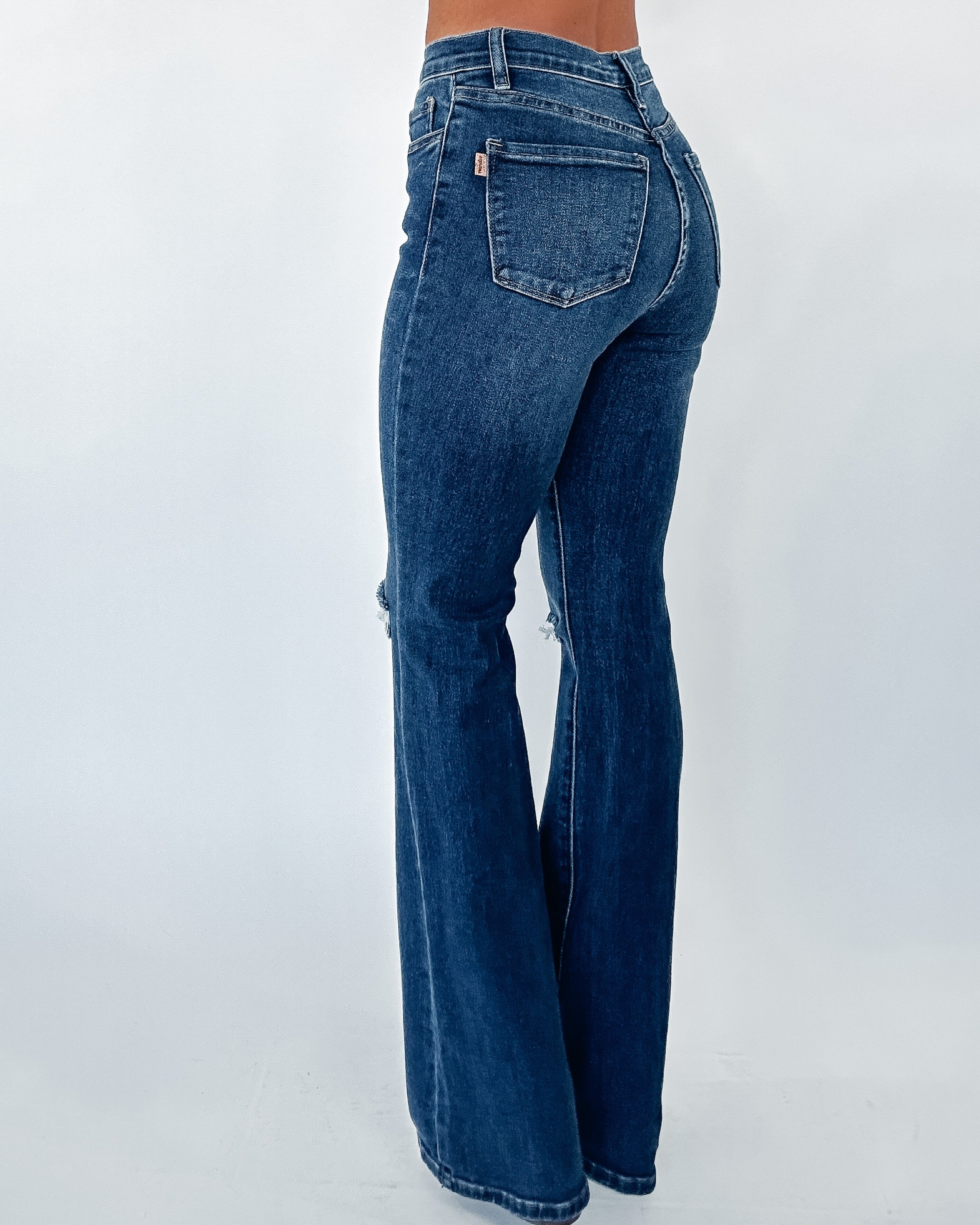 Rosalee Flare Jeans- Dark