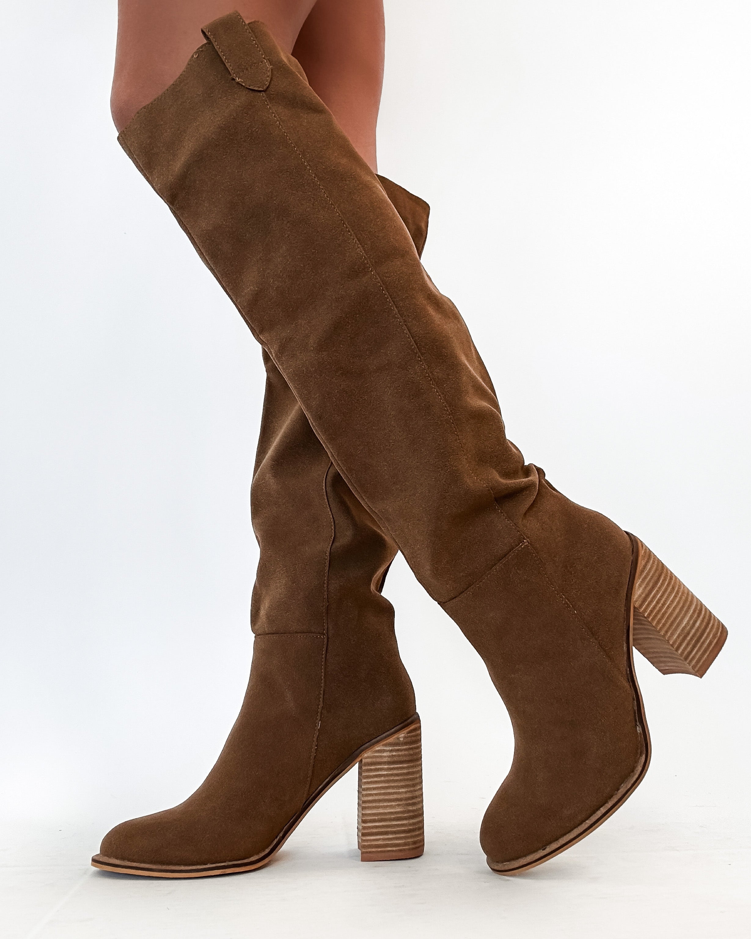 Saint Knee High Boots- Camel