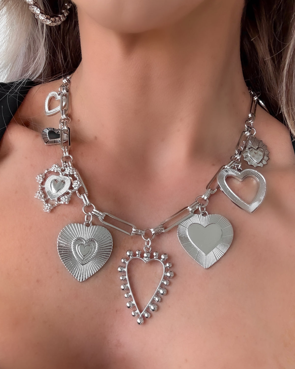ARTCHARM Heart Safety Chain Charm - 925 Sterling Silver, Fits Pandora Bracelets & Necklaces, Cupid Arrow Design