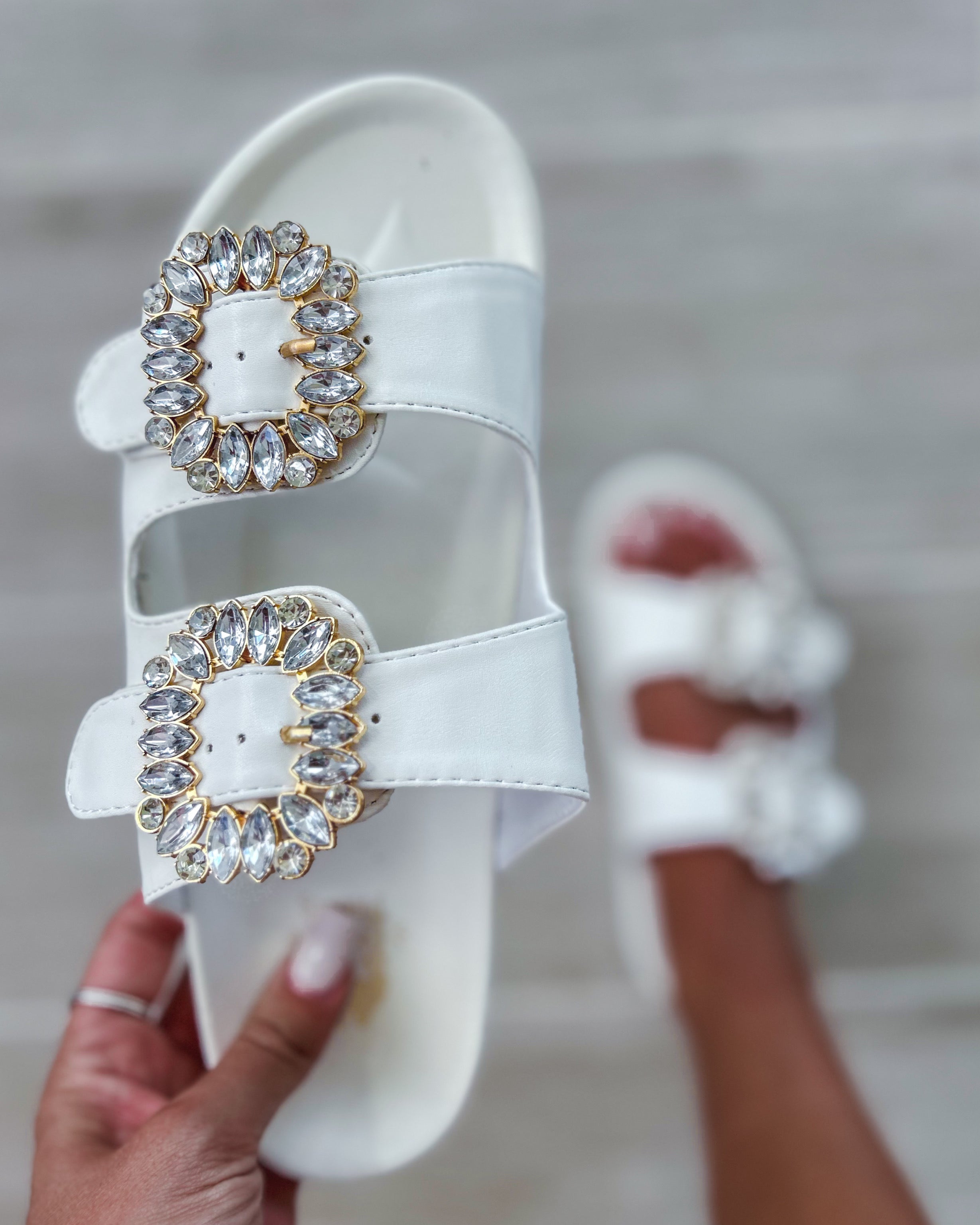 Bijoux Slides - White