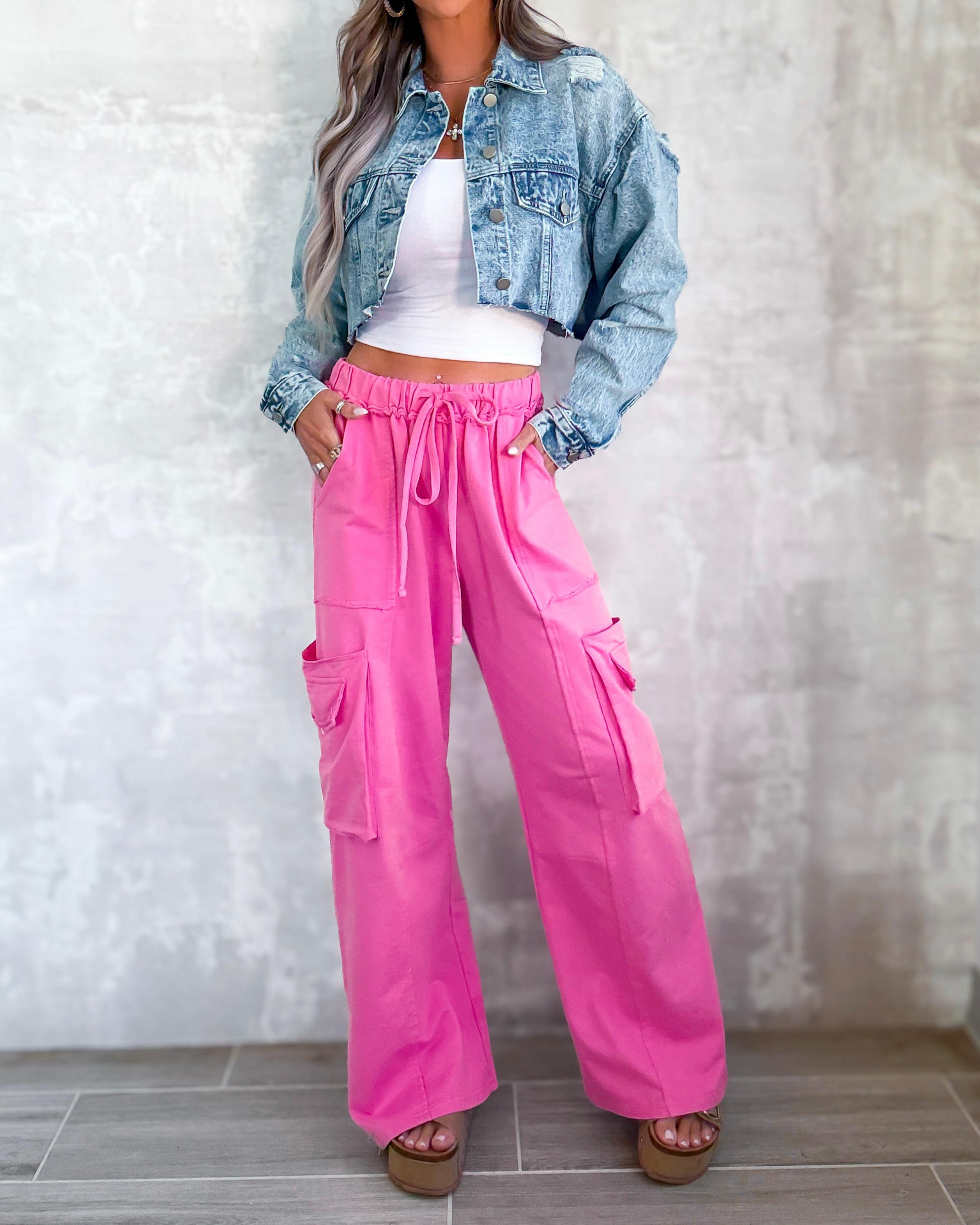 Undone Denim Crop Jacket