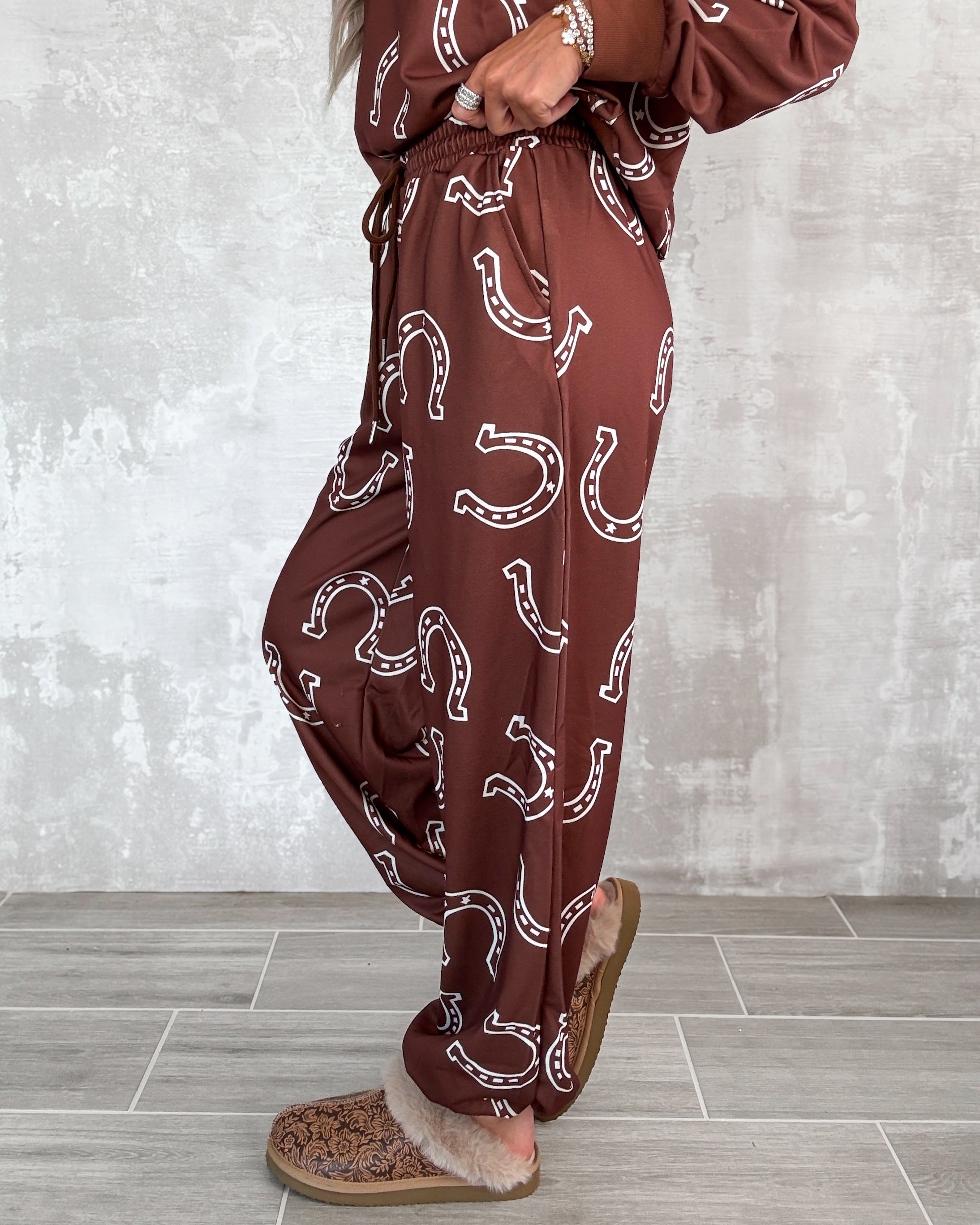 Western Babe Pants Set - Brown