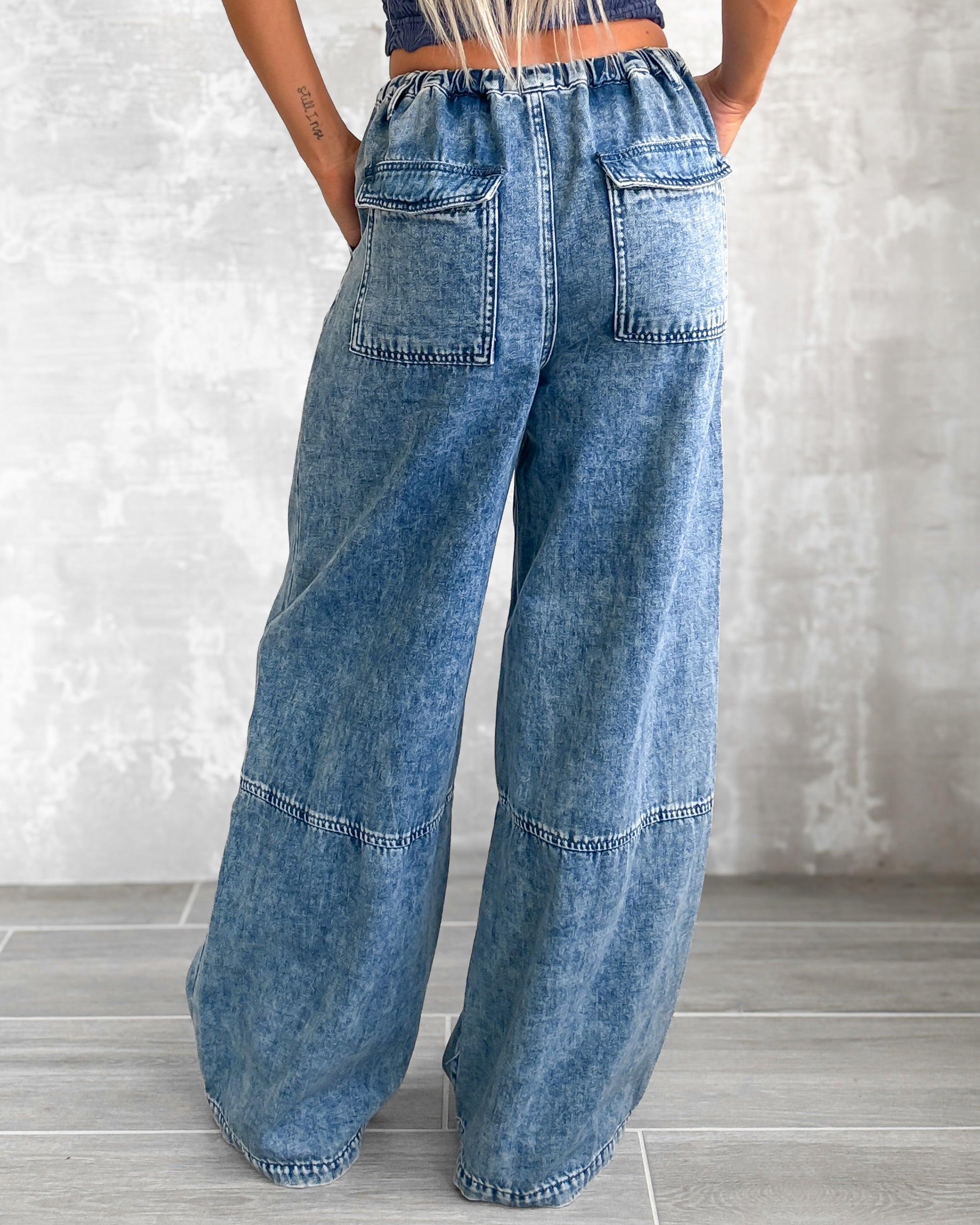 Huntley Wide Leg Pants - Medium Wash