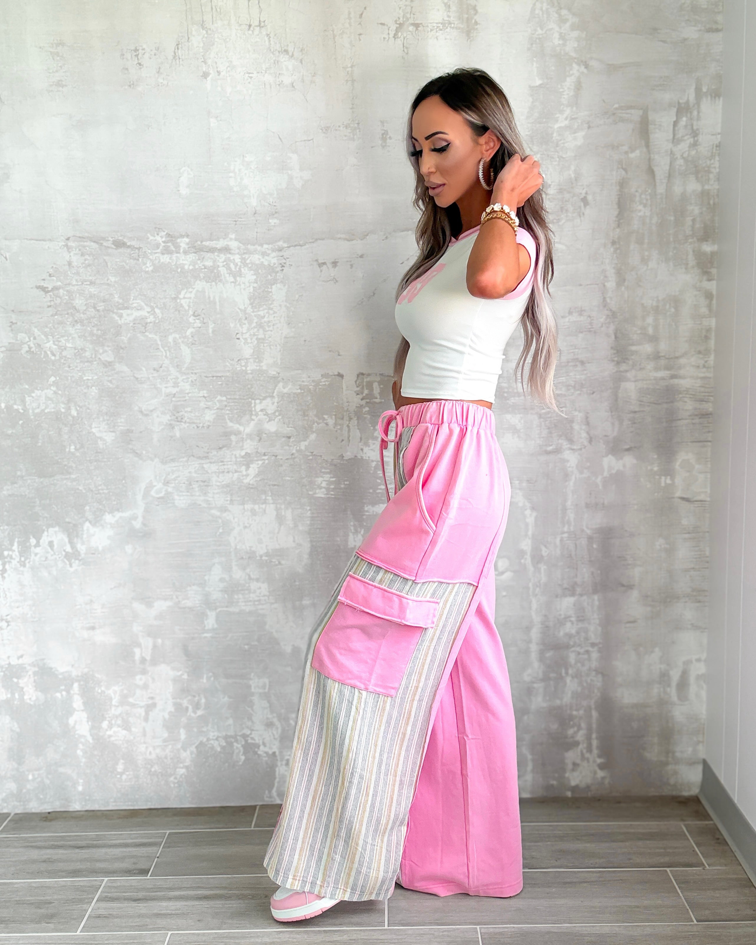 Soft Days Cargo Pants - Washed Pink
