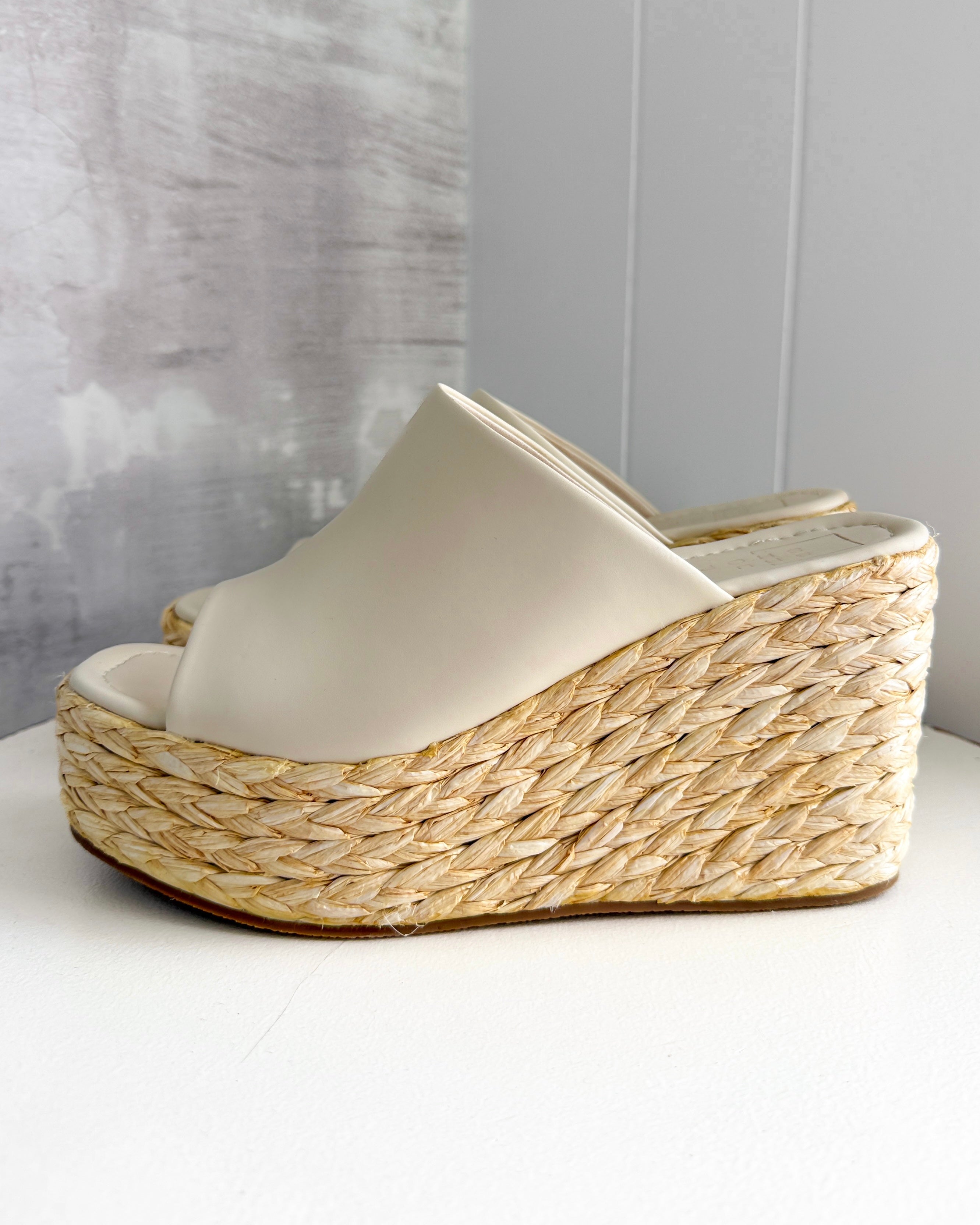 Jodie Wedge Sandals - Beige