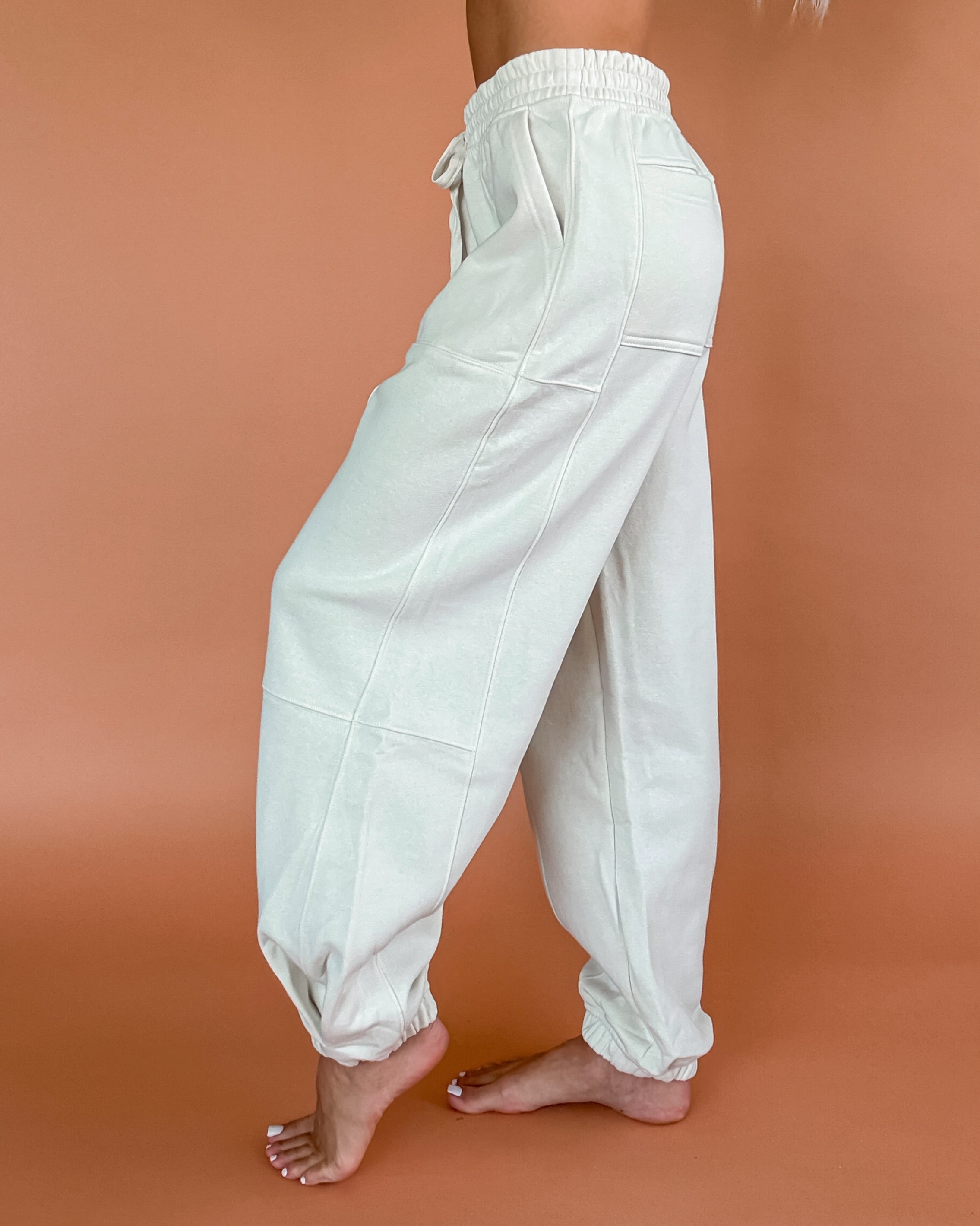 Ivory Sweetheart Fleece Joggers
