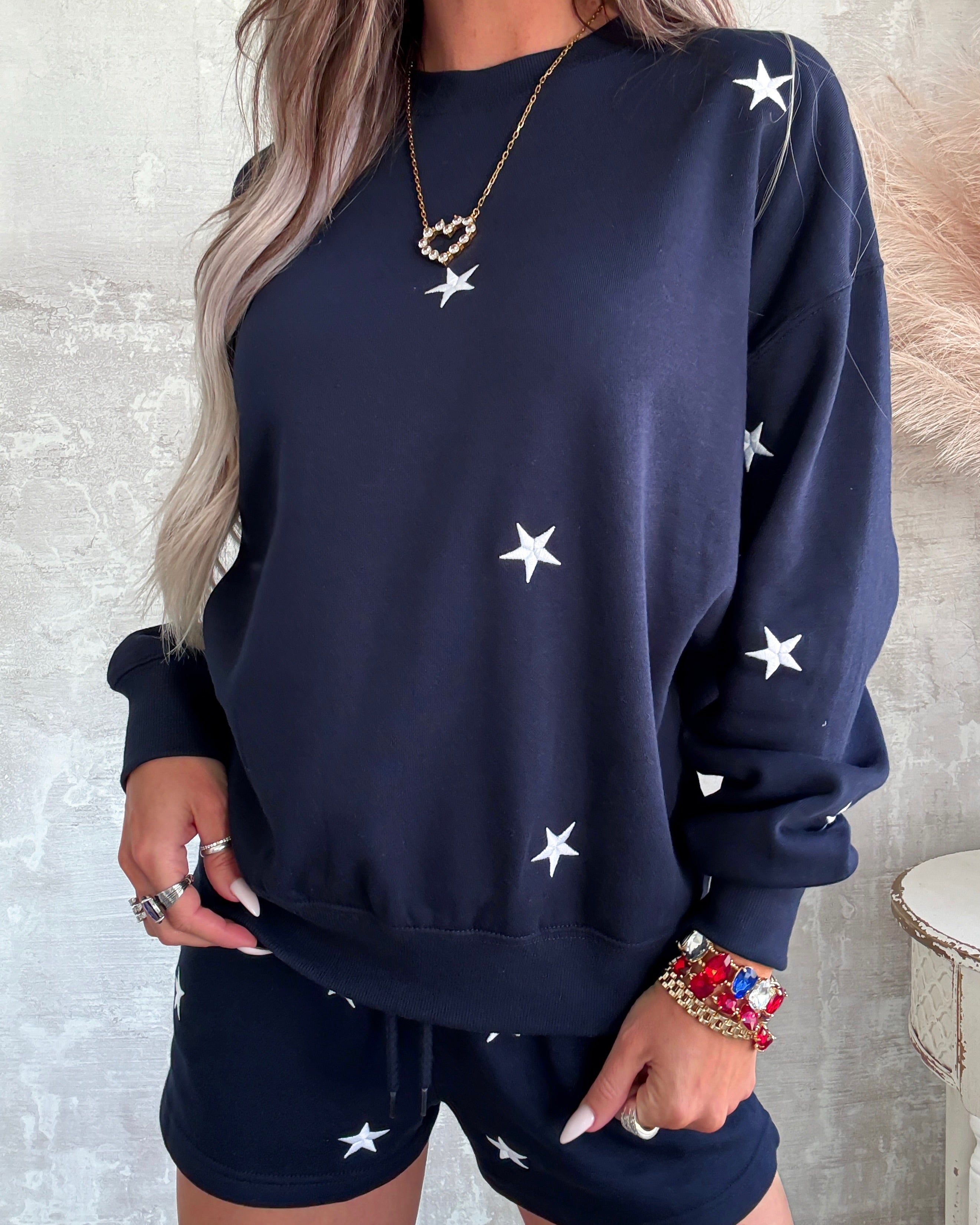 Stars Align Crewneck - Navy