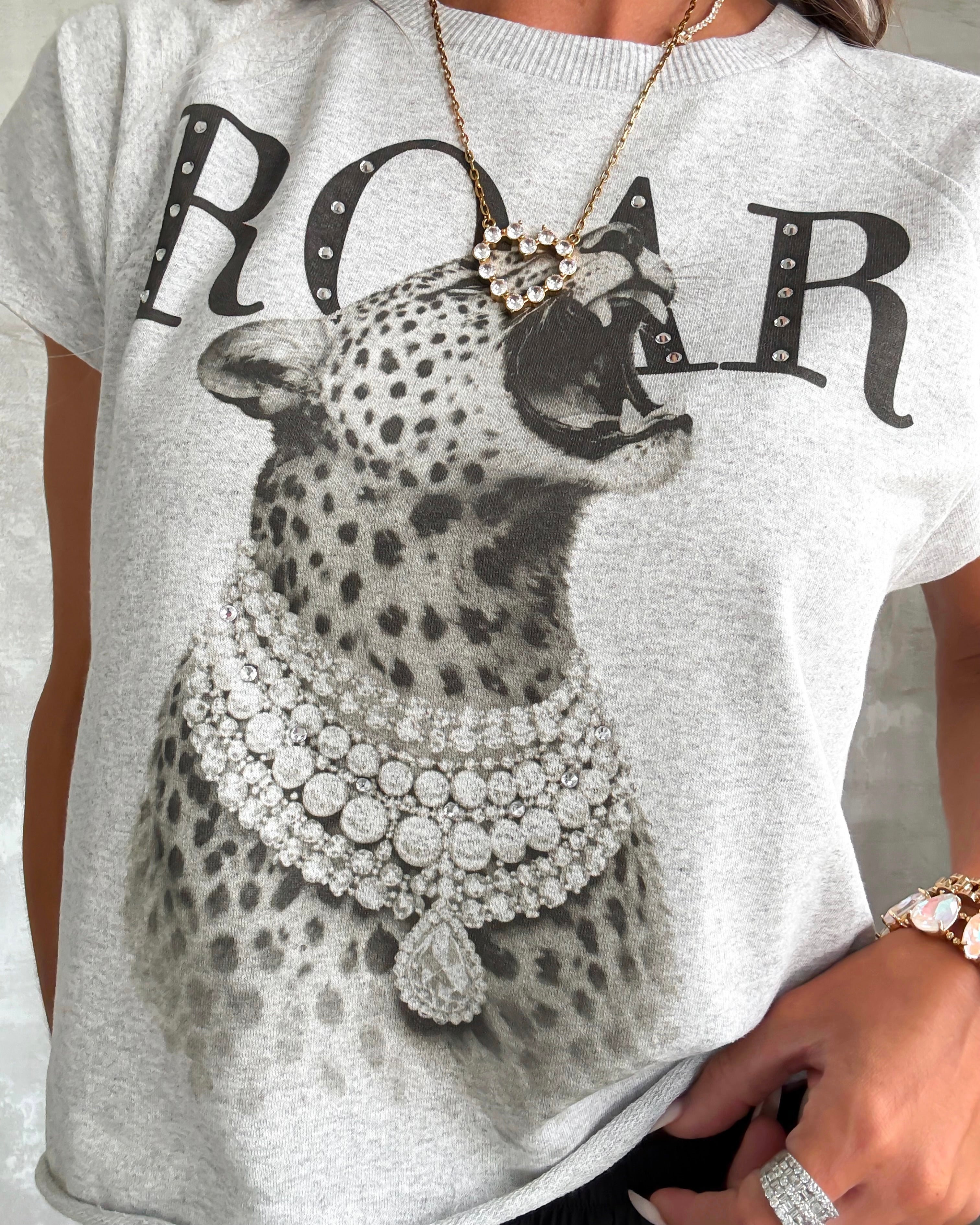 ROAR Edgy Graphic Tee - Grey