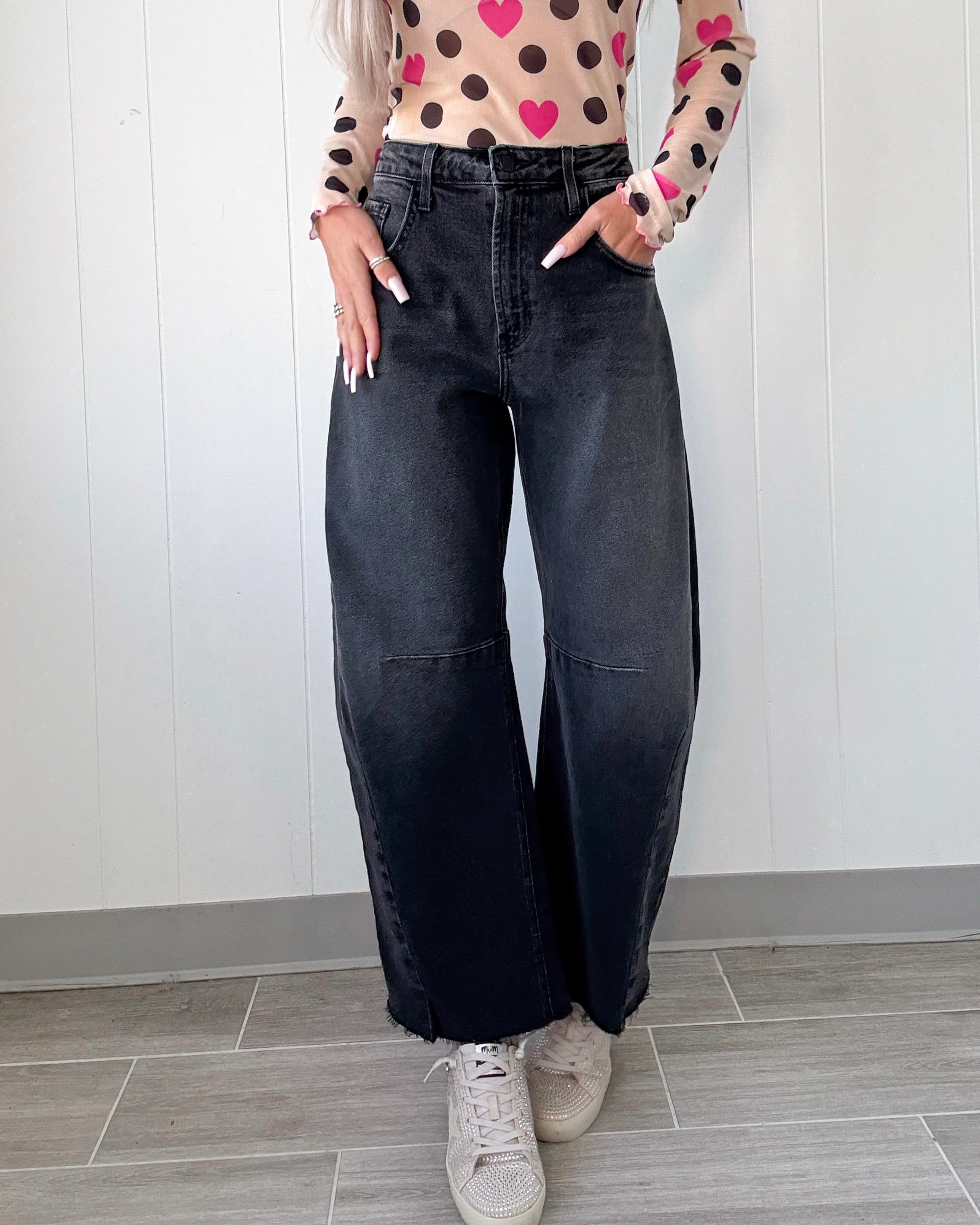 Madison Barrel Jeans - Black