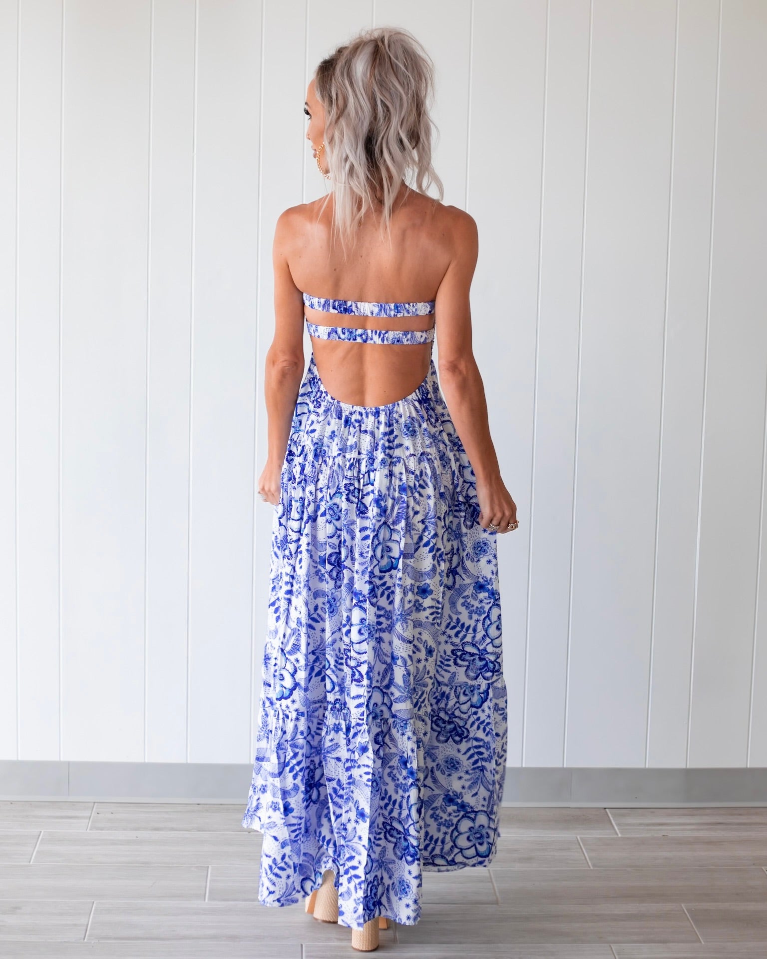 Azure Dream Maxi Floral Dress
