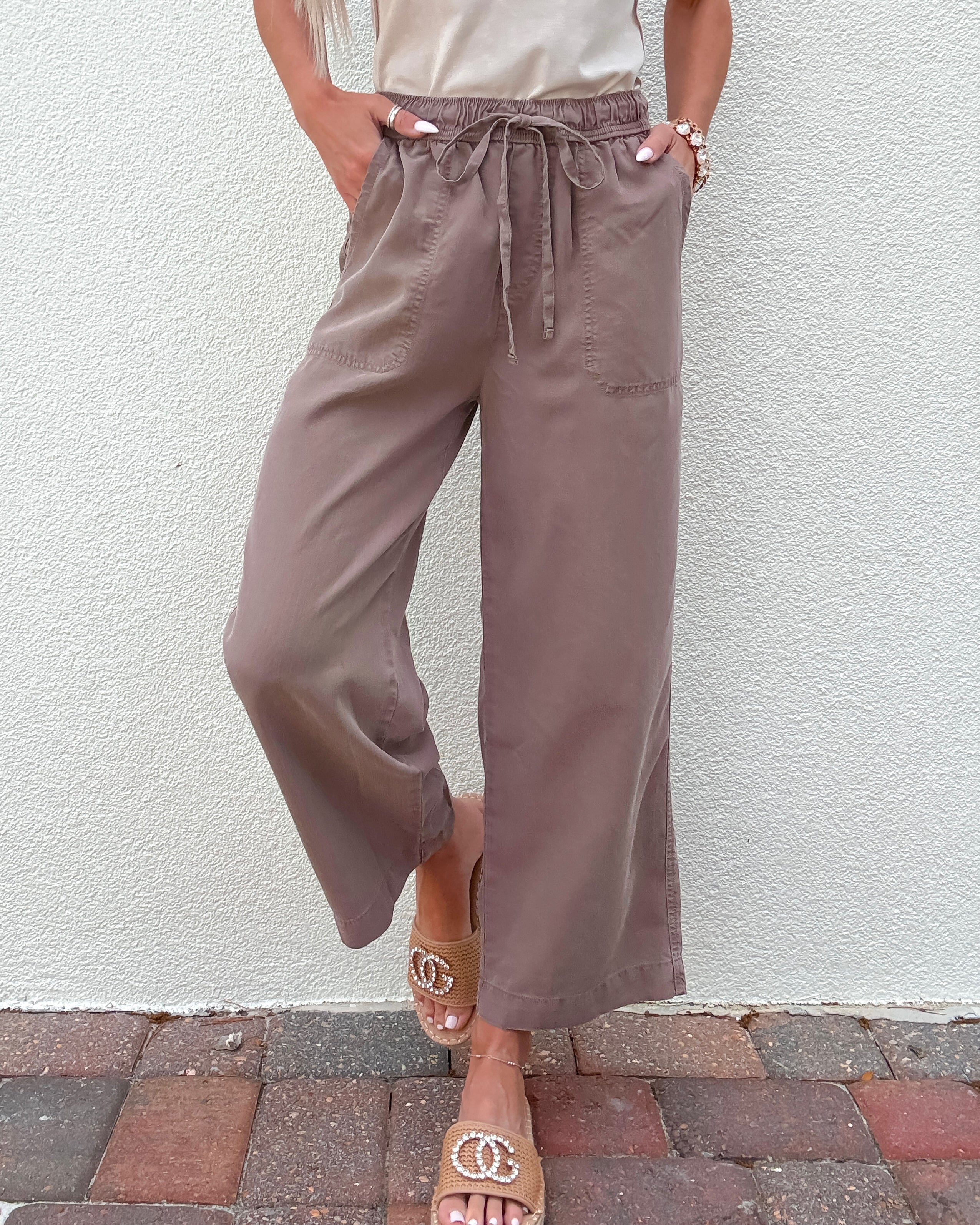 Flow State Wide Leg Pants - Cocoa