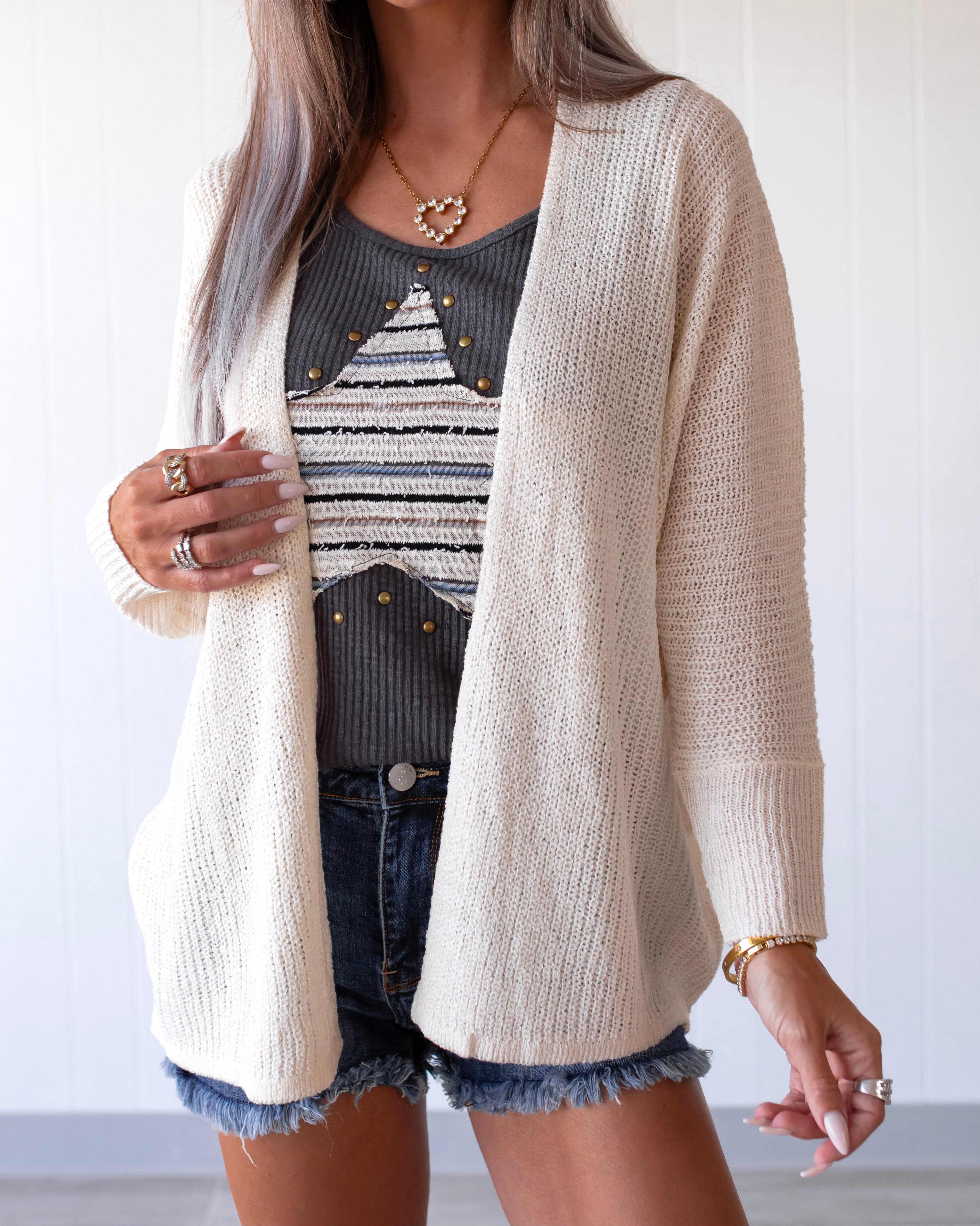 Sandy Shores Cardigan - Ivory