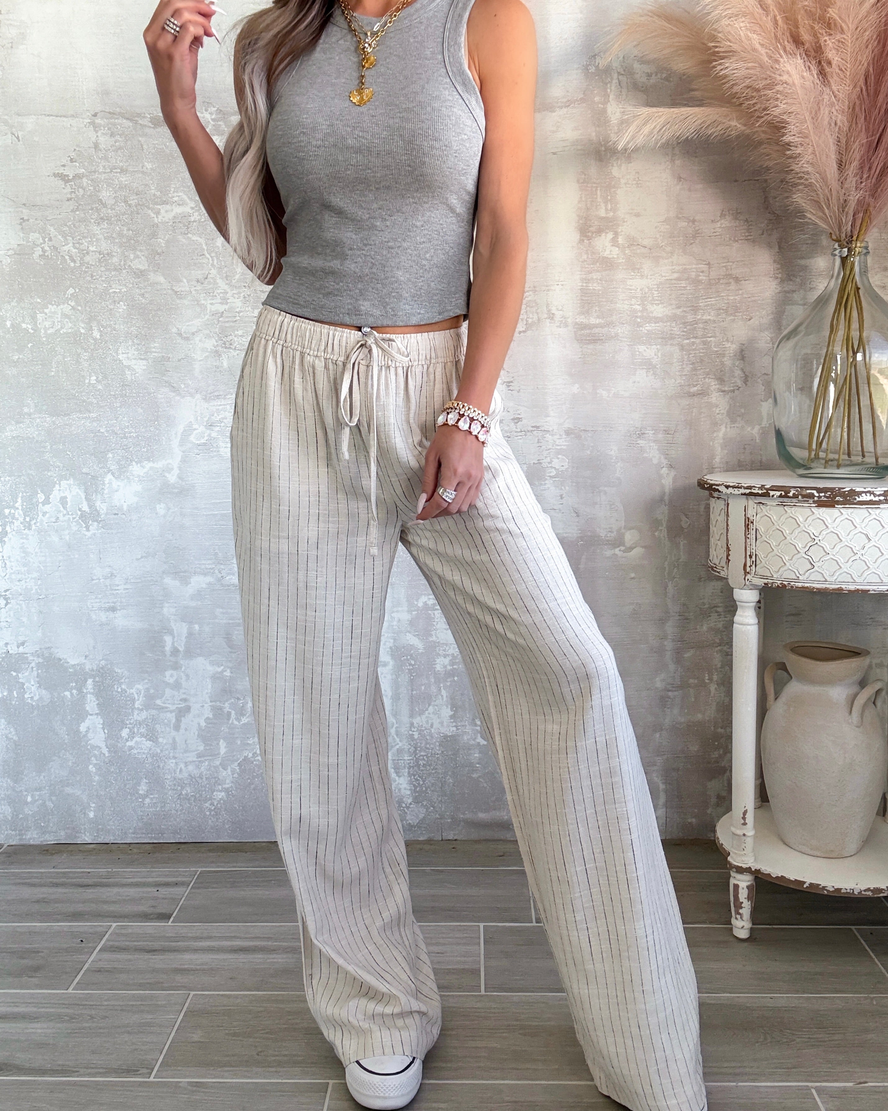 Thread & Tide Striped Wide Leg Pants