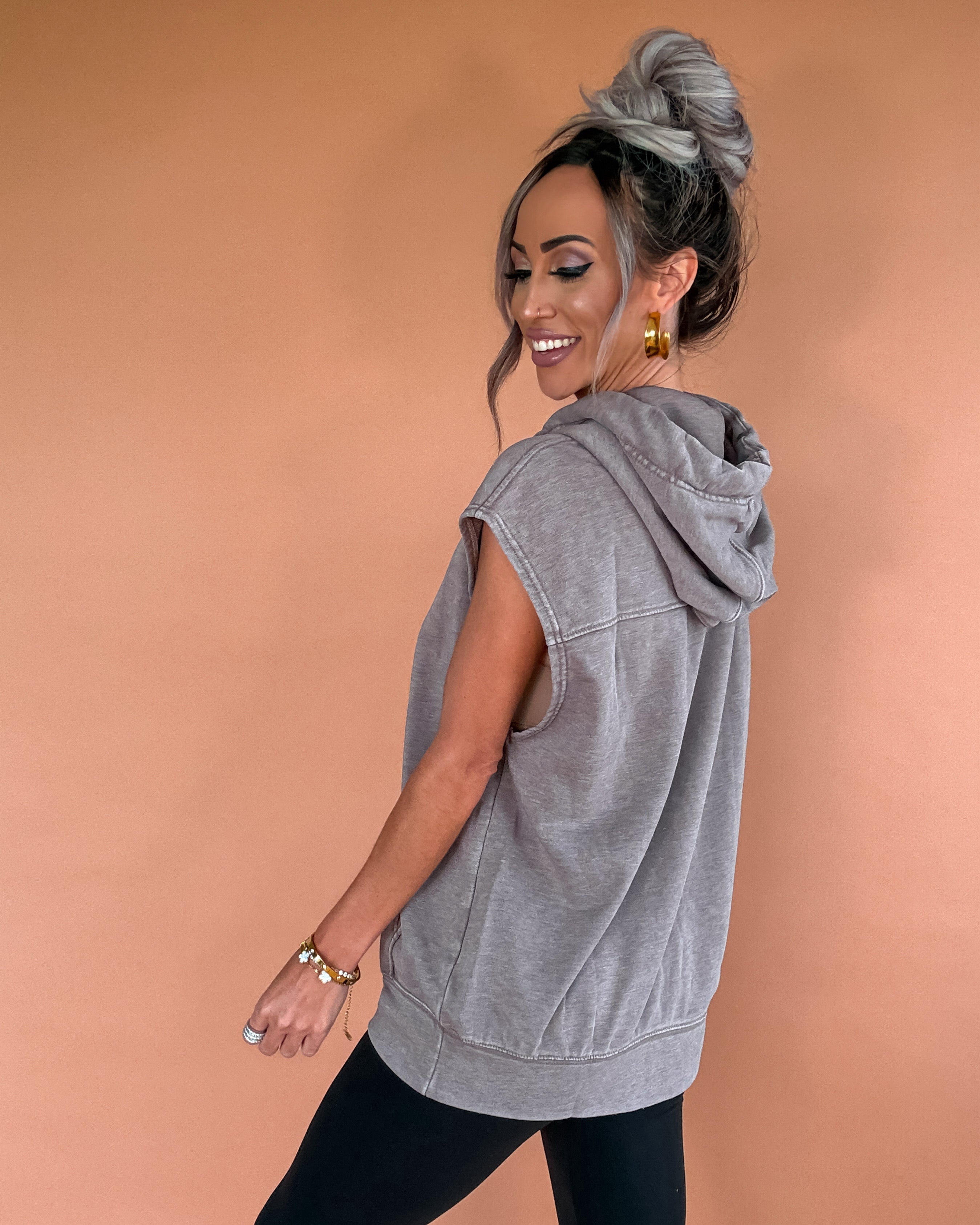 Casual Crush French Terry Sleeveless Hoodie