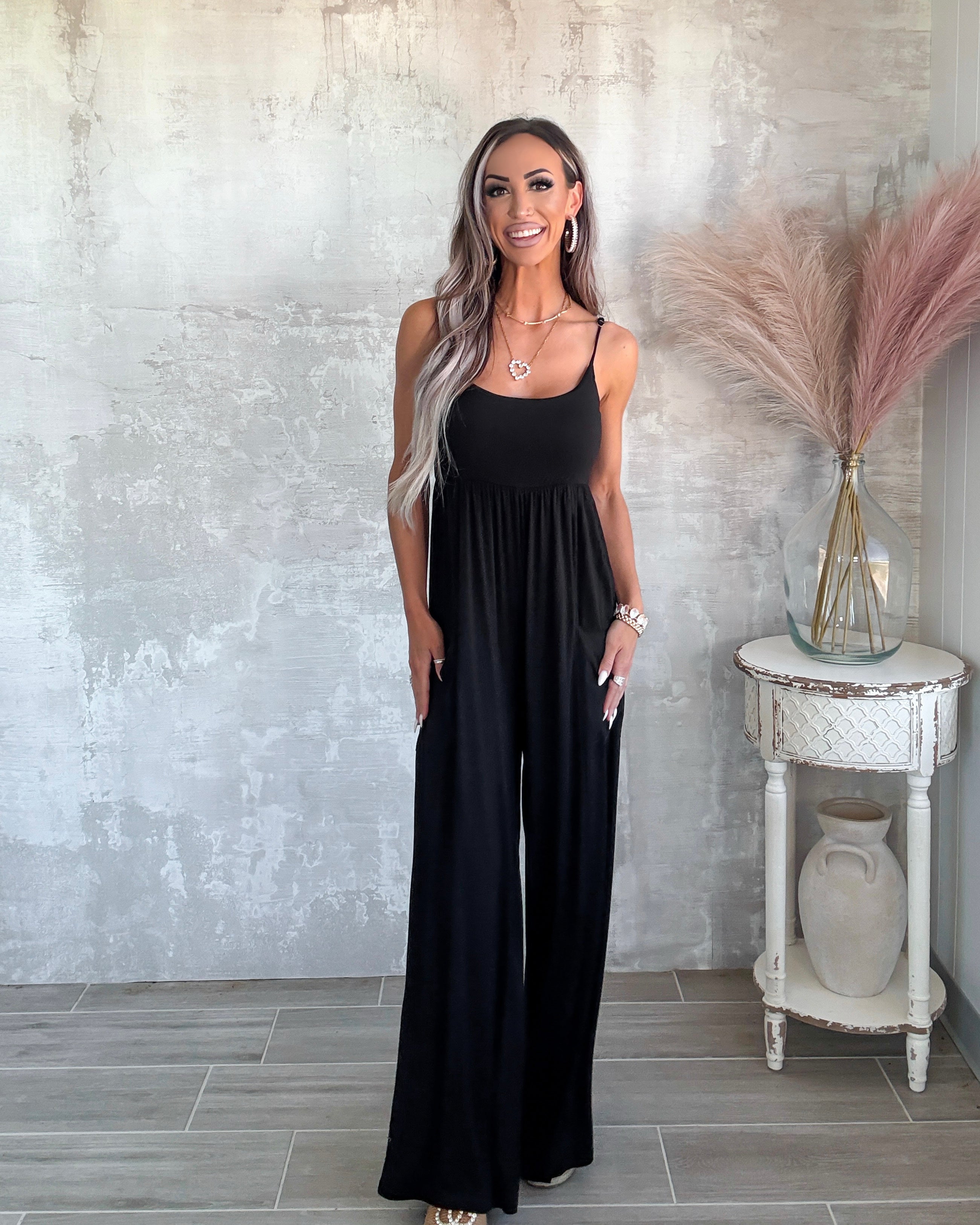Daily Essential Jersey Jumpsuit - Black