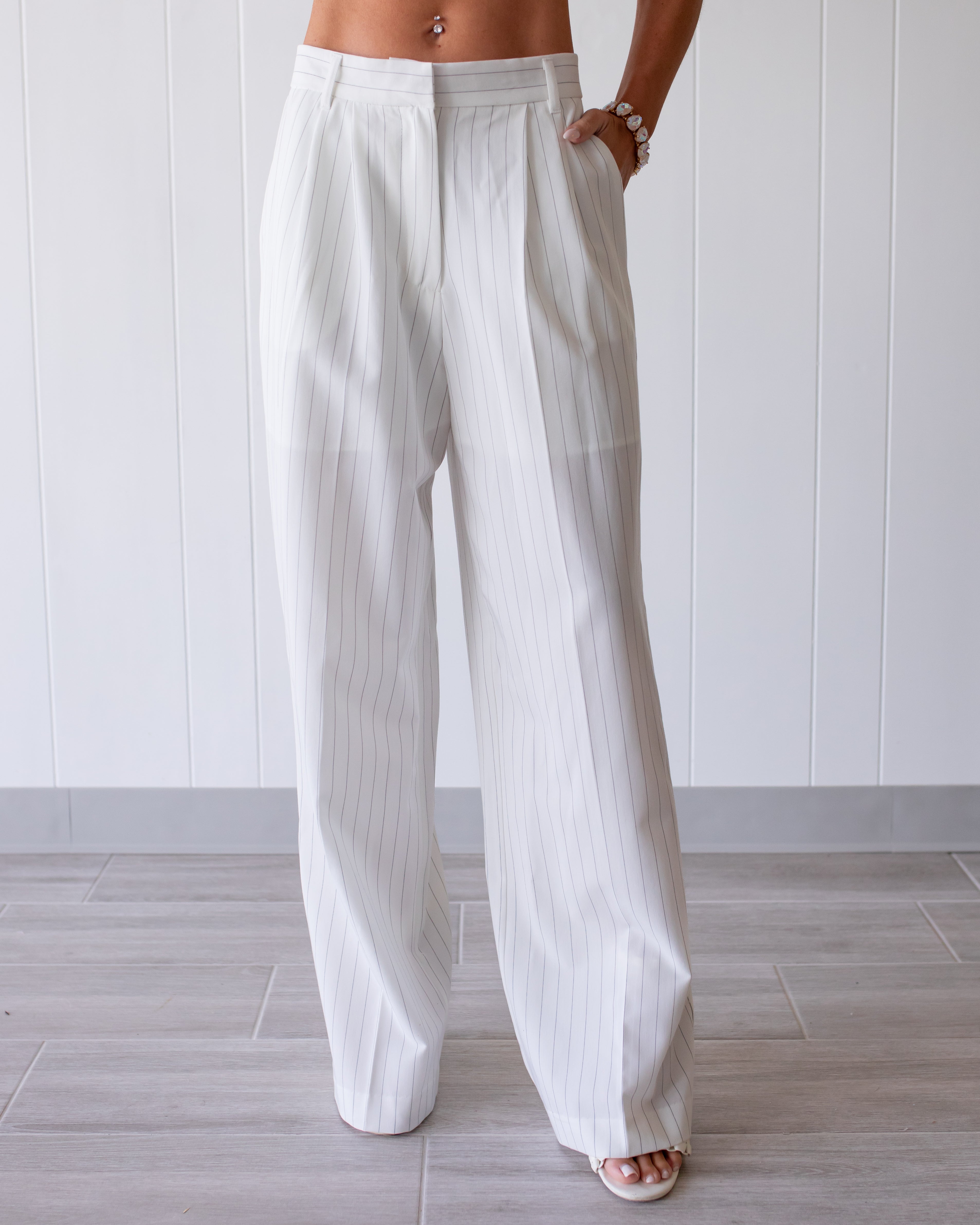 The Empire Pleated Dress Pants - Ivory