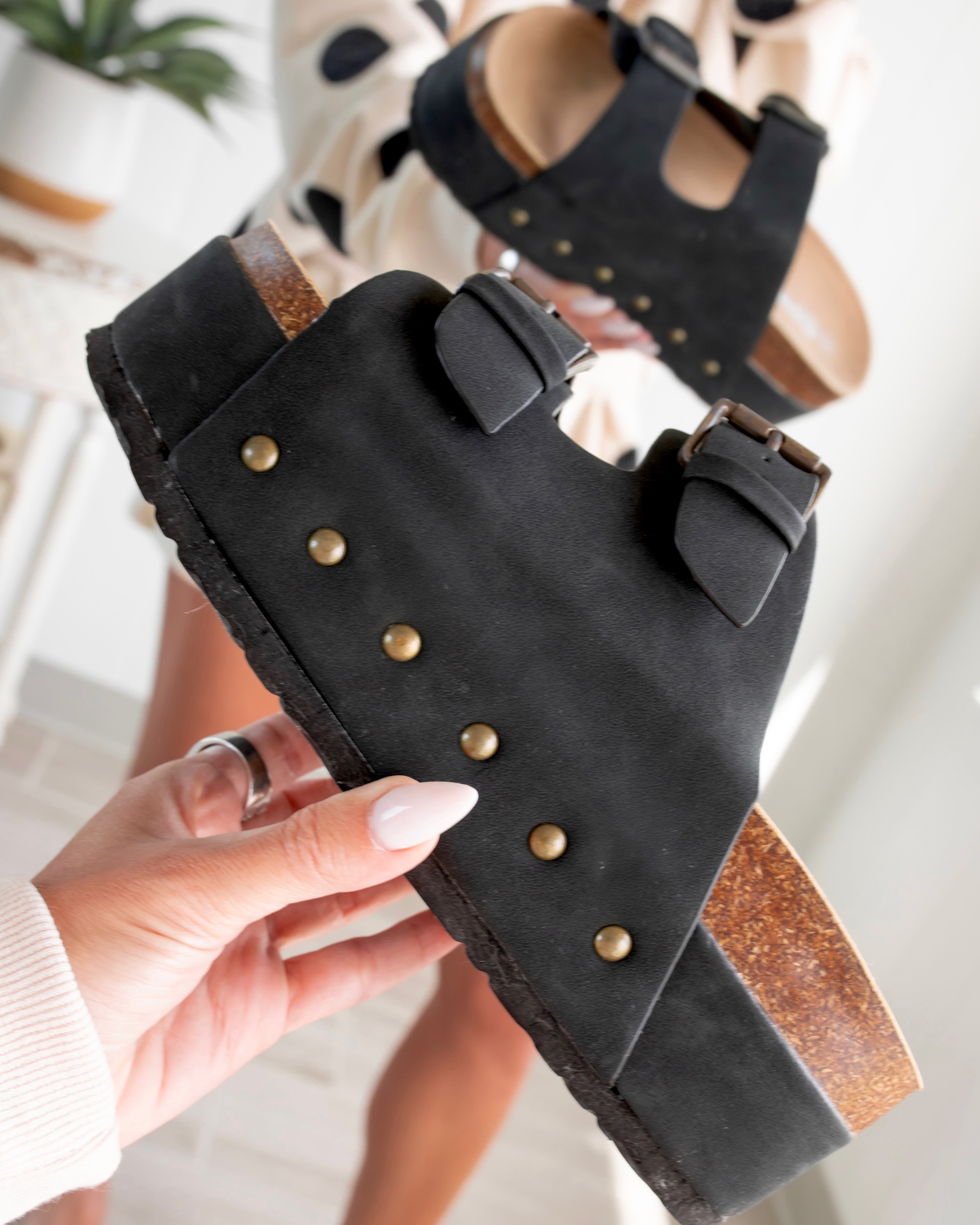 Summery Platform Sandals - Black