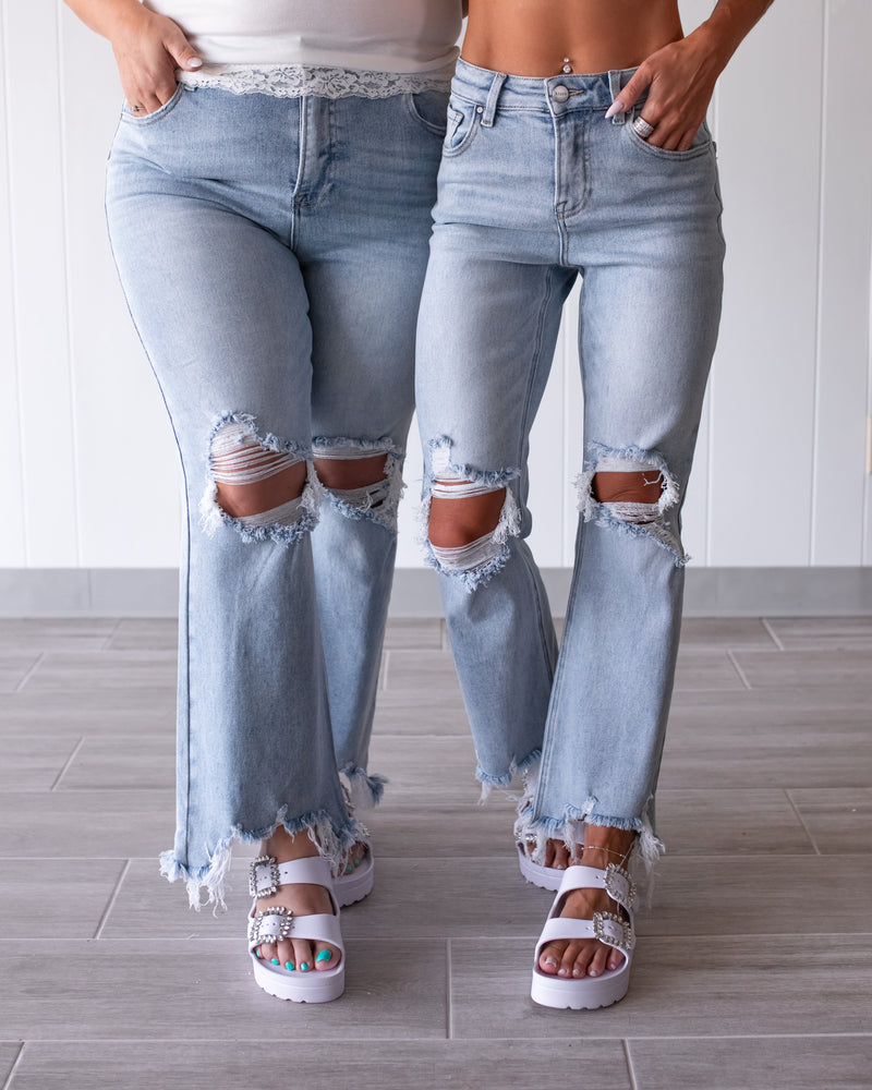 Josie High Rise Crop Straight Leg Jeans