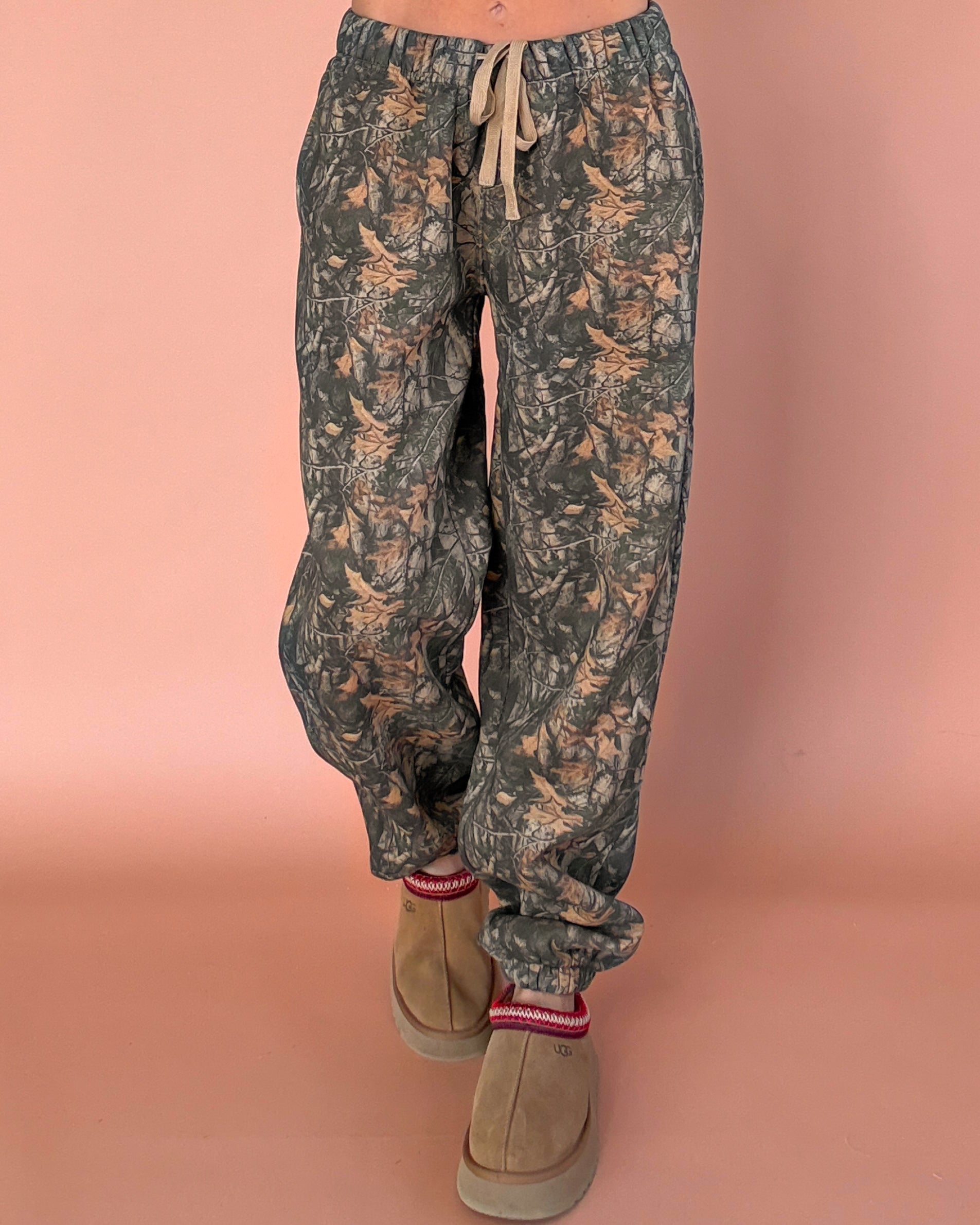 Wild Girl Camo Fleece Joggers