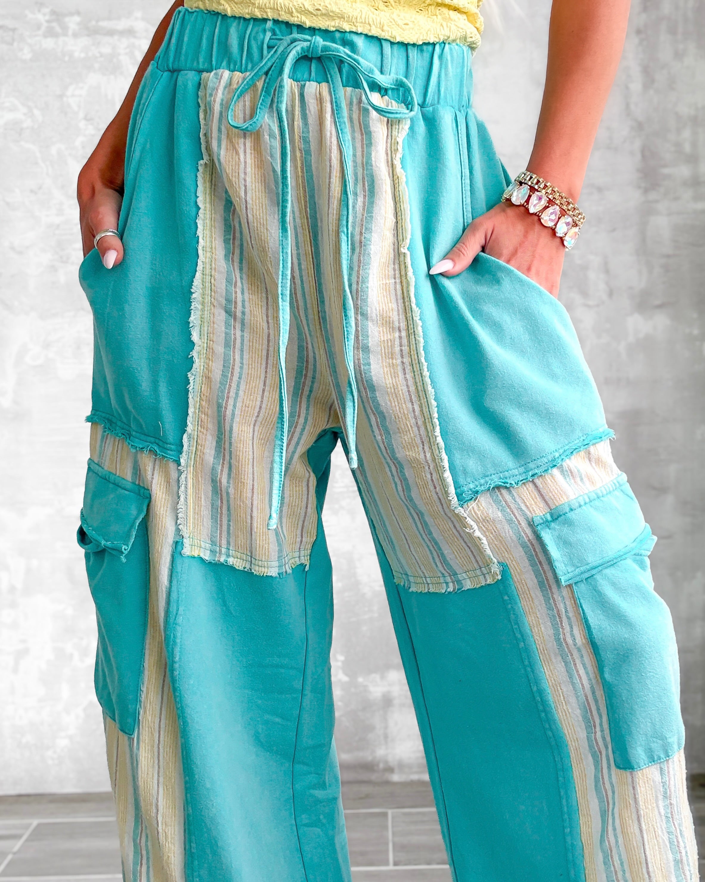 Soft Days Cargo Pants - Washed Aqua