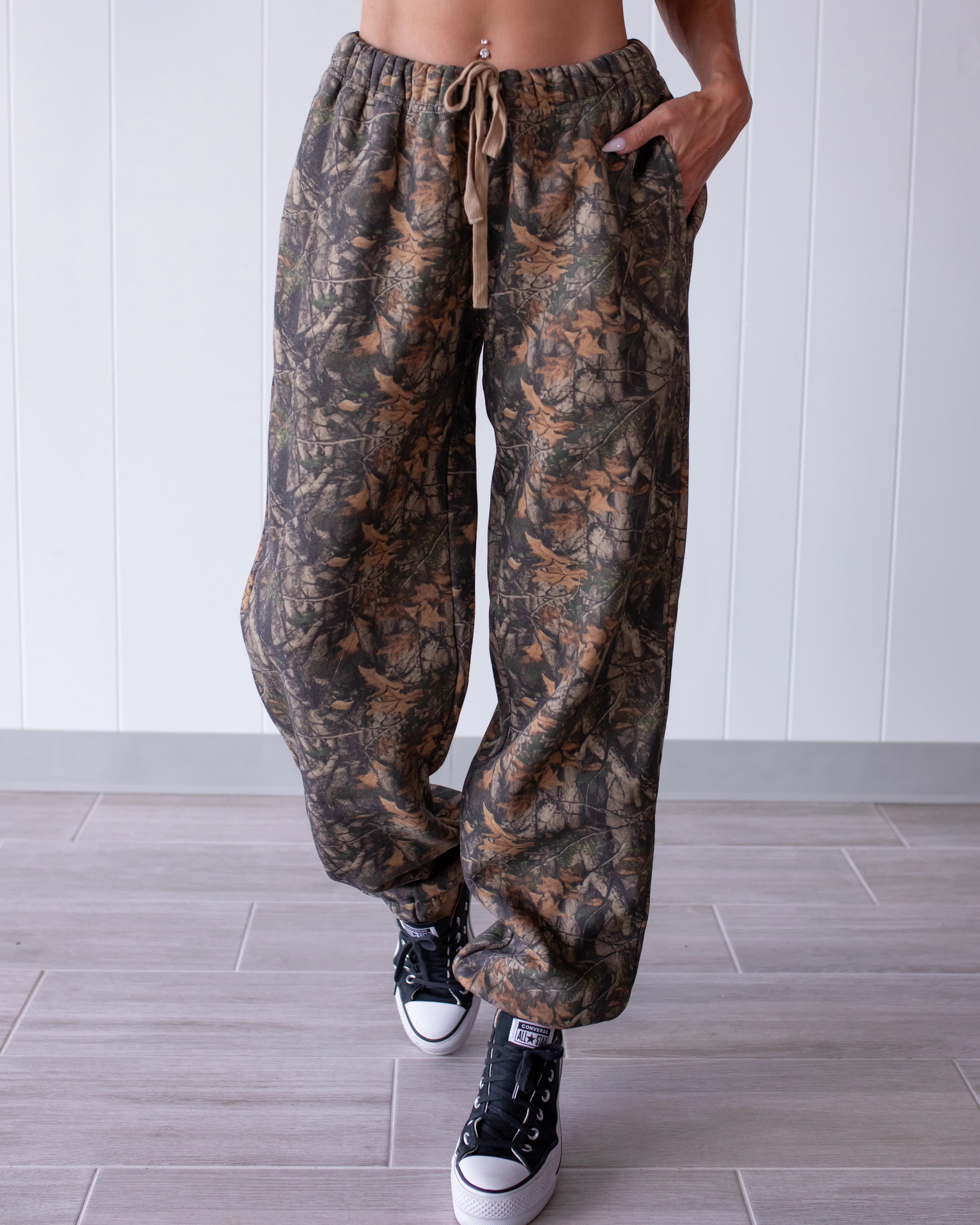 Wild Girl Camo Fleece Joggers