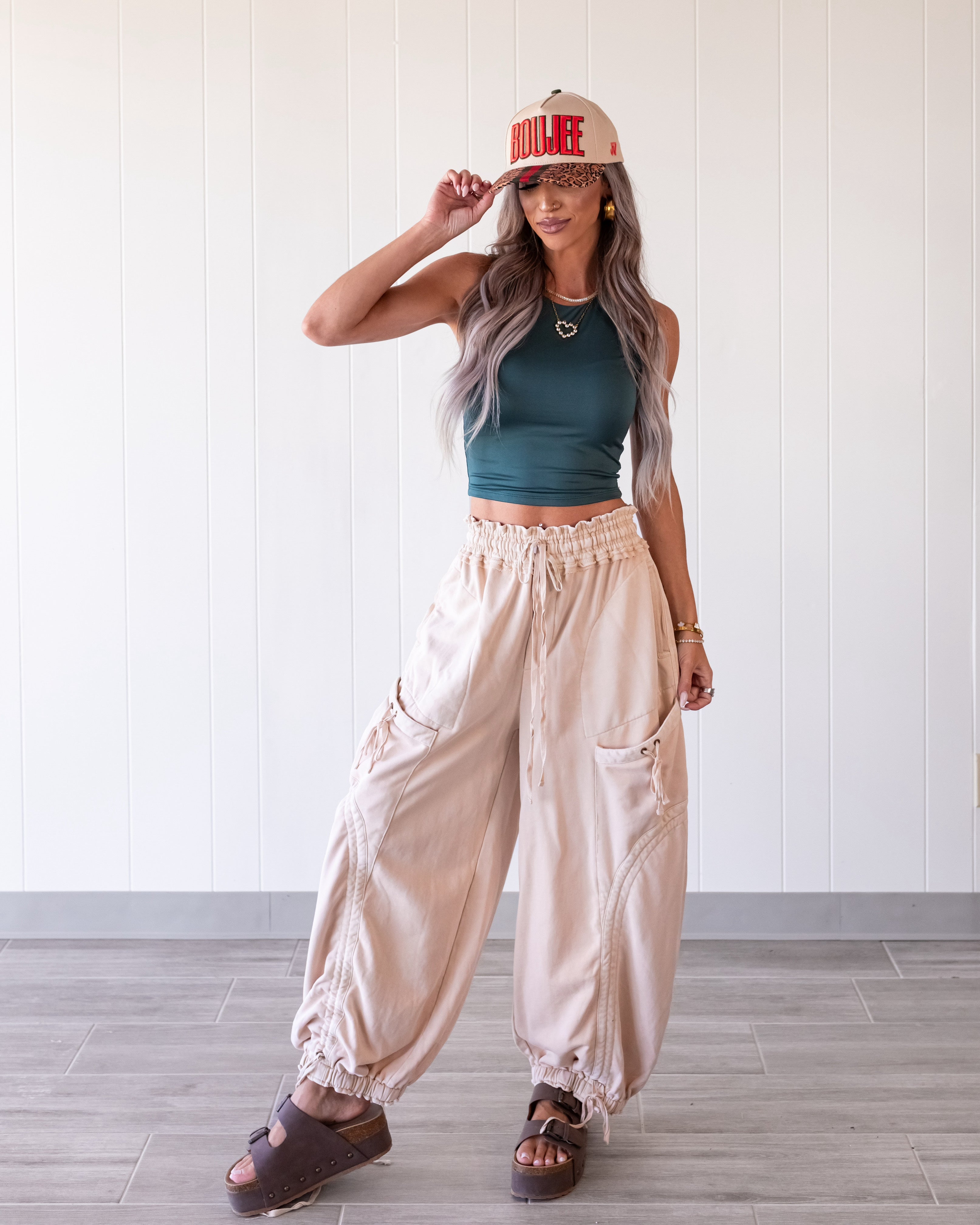 Easy Essential Cropped Tank - Forest Green