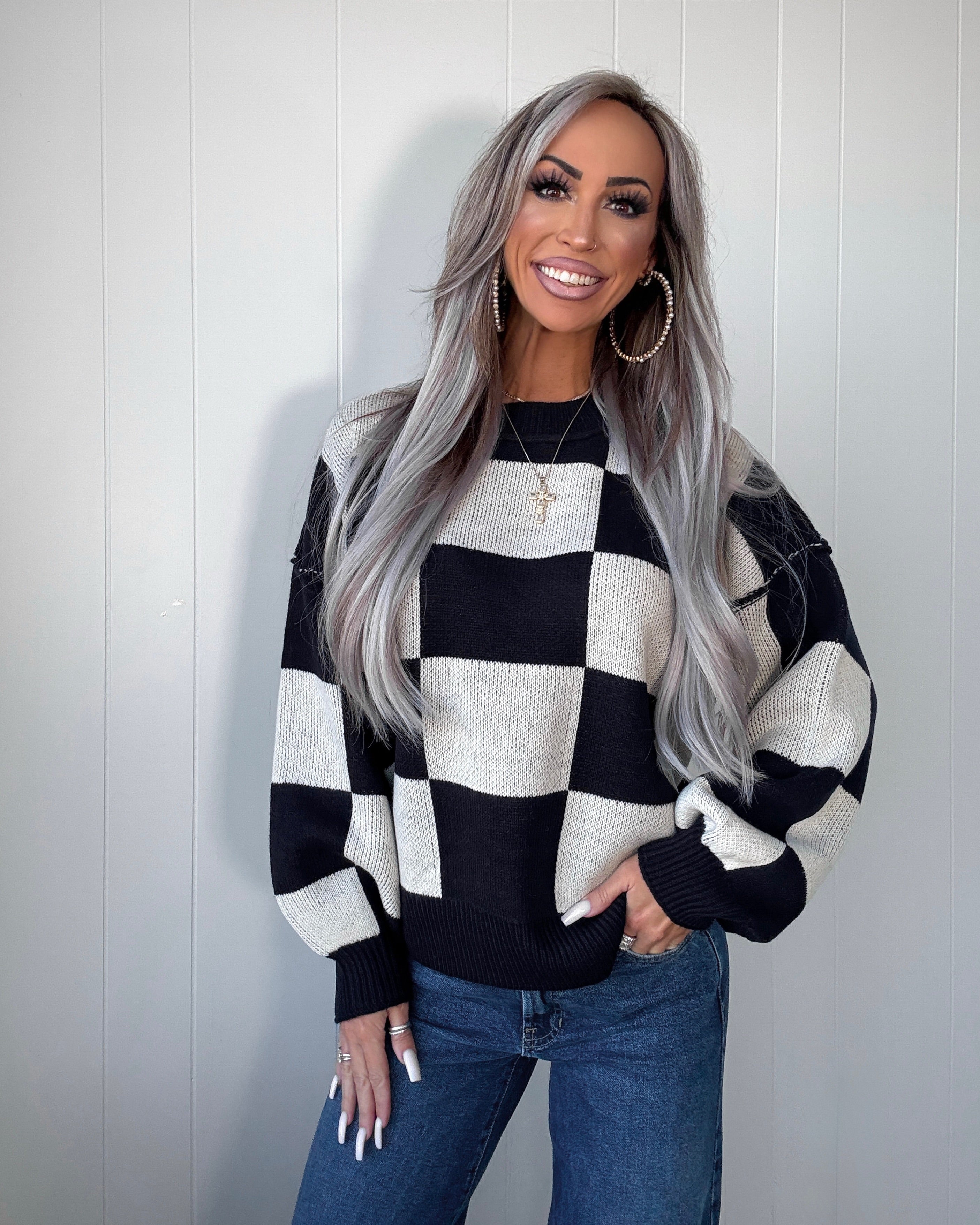 Checkmate Sweater - Black