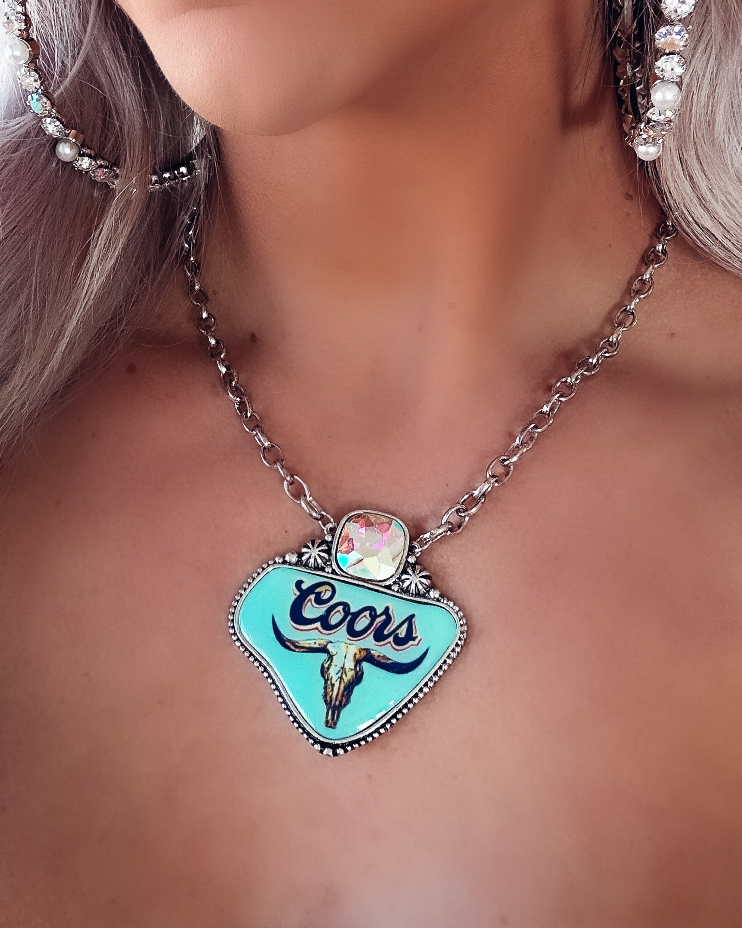 Coors AB Pendant Necklace - Turquoise