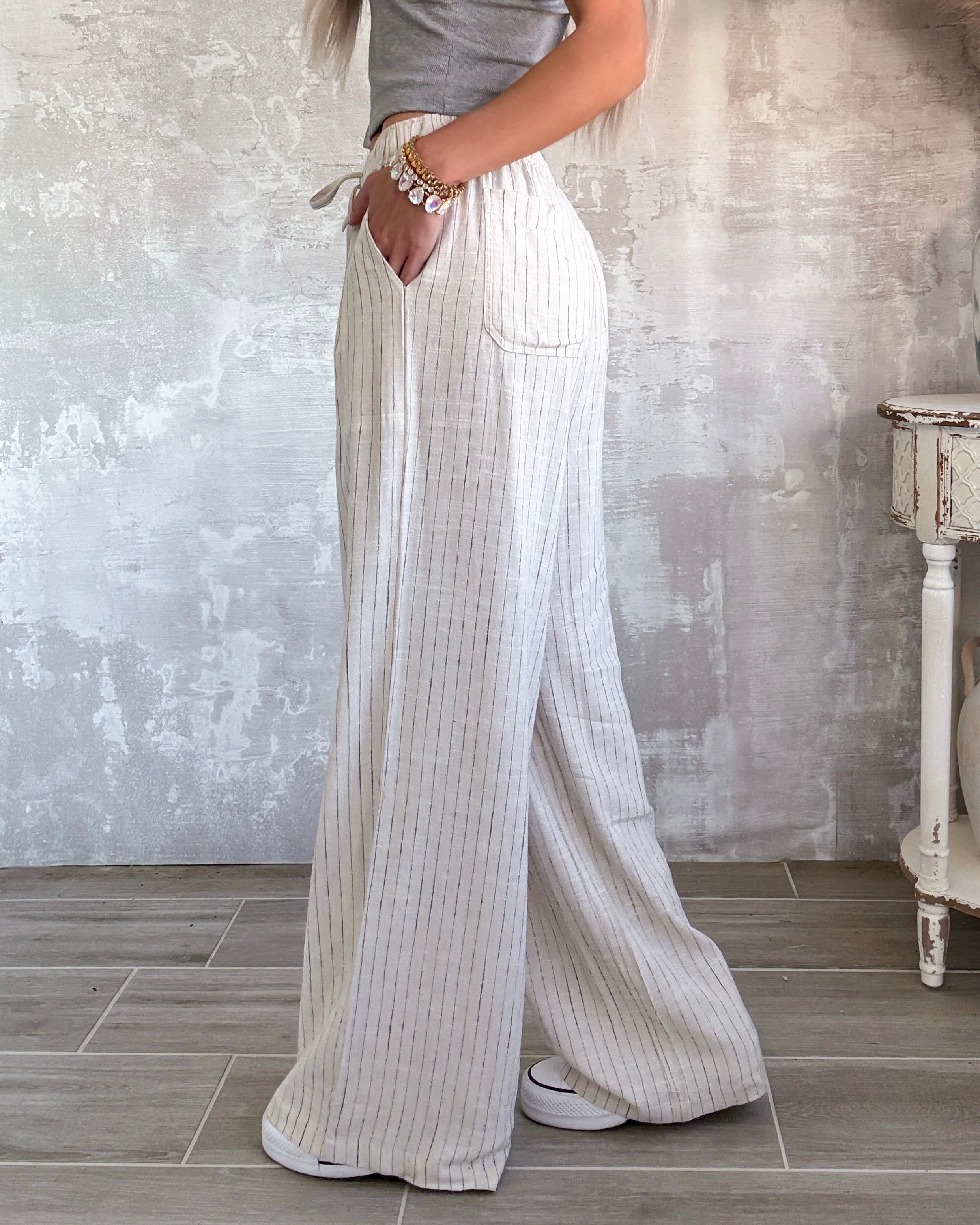 Thread & Tide Striped Wide Leg Pants