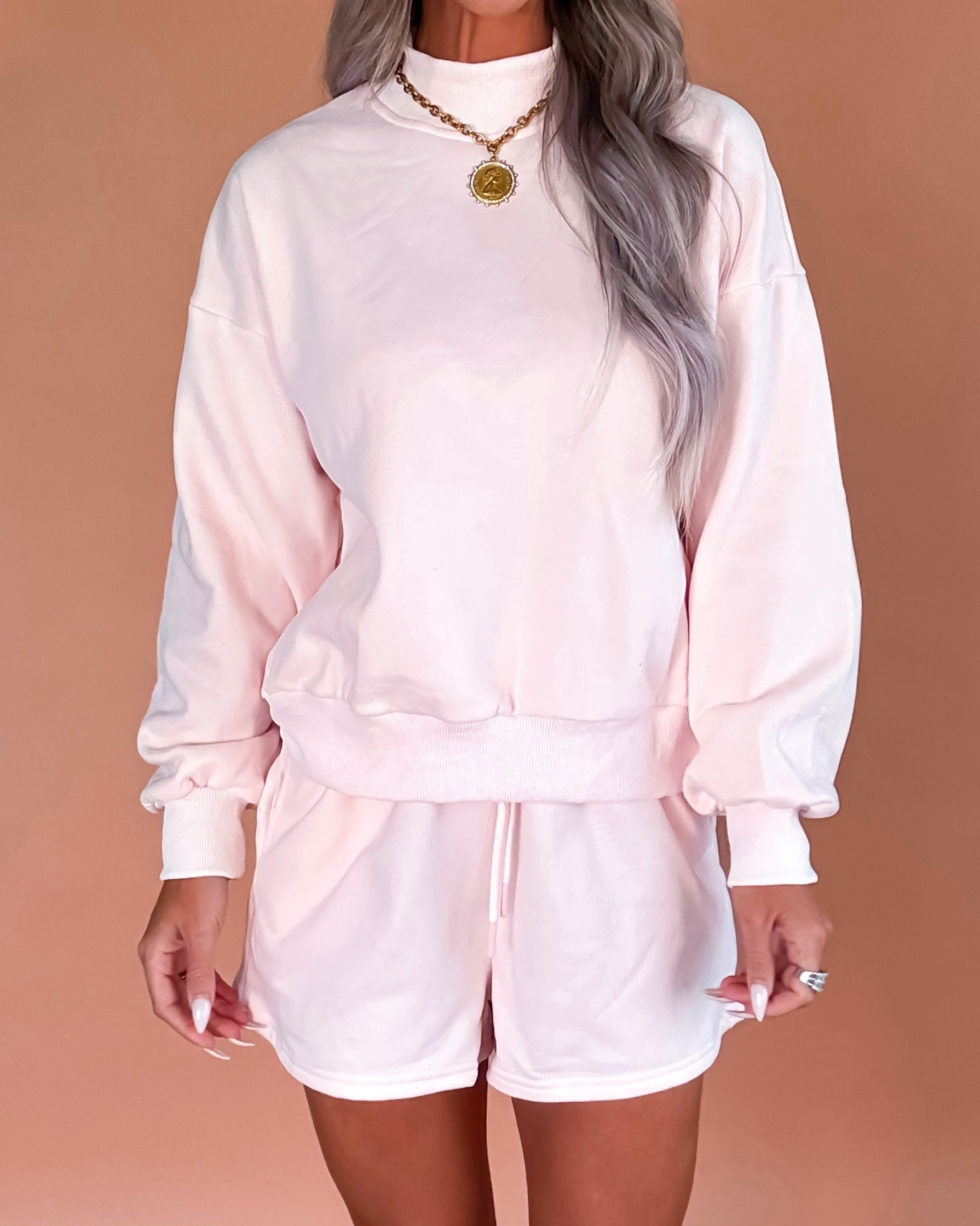 Take My Time Shorts Set - Blush