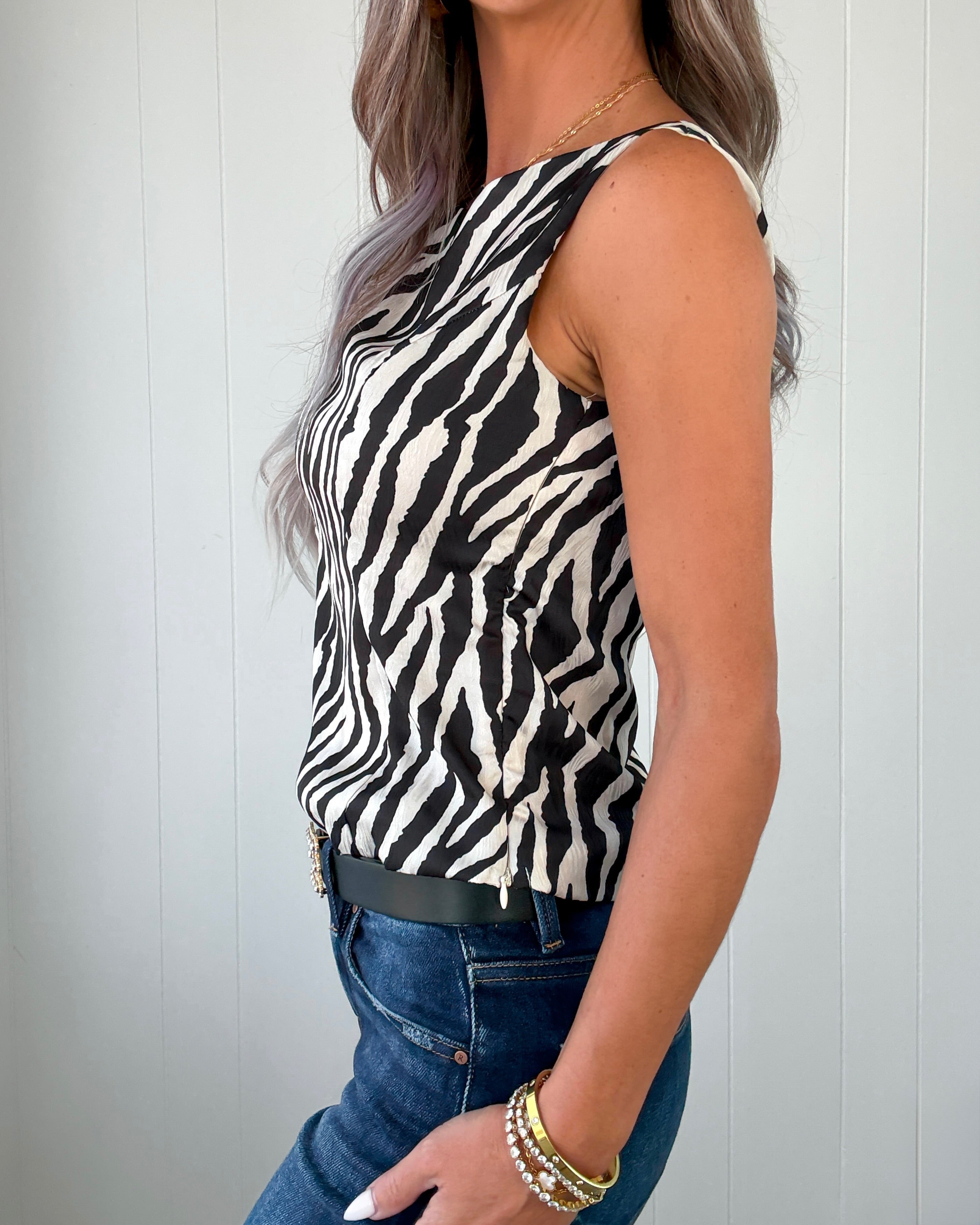 The Wild Side Top - Zebra