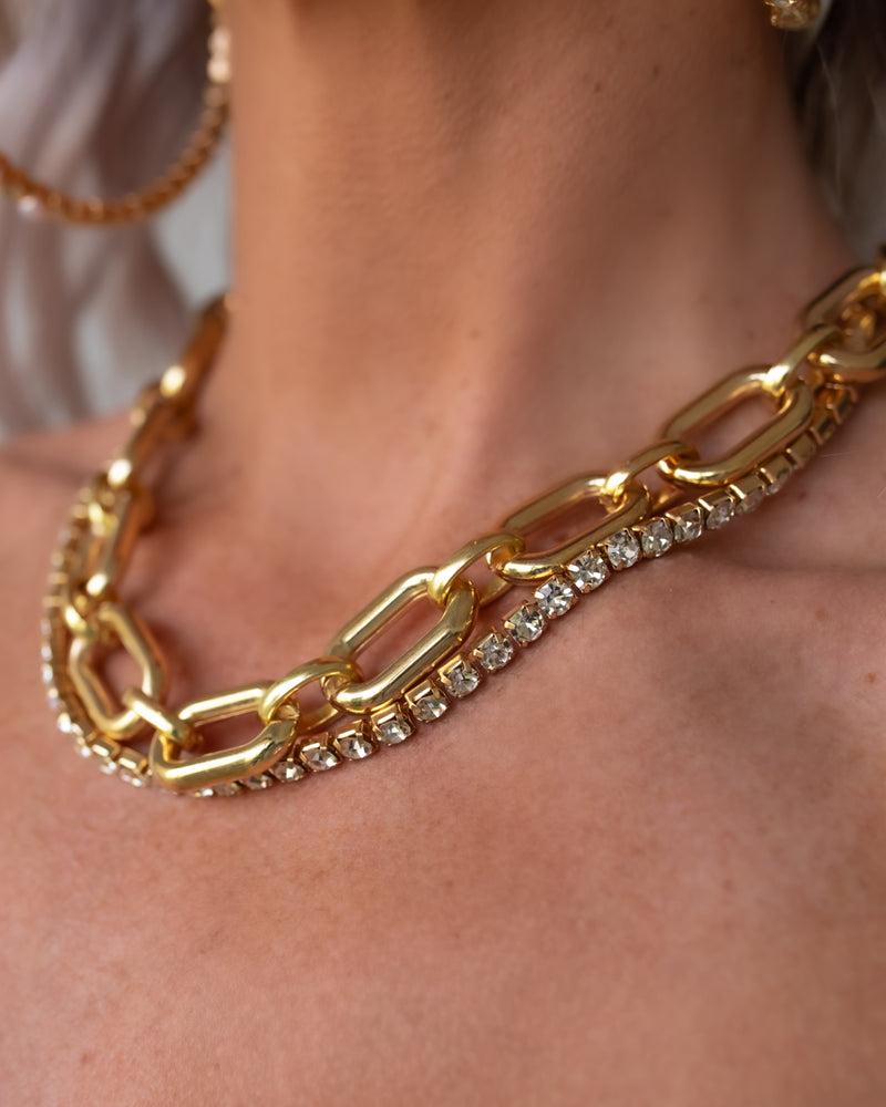 Honey Drip Chunky Chain Necklace Set - Gold
