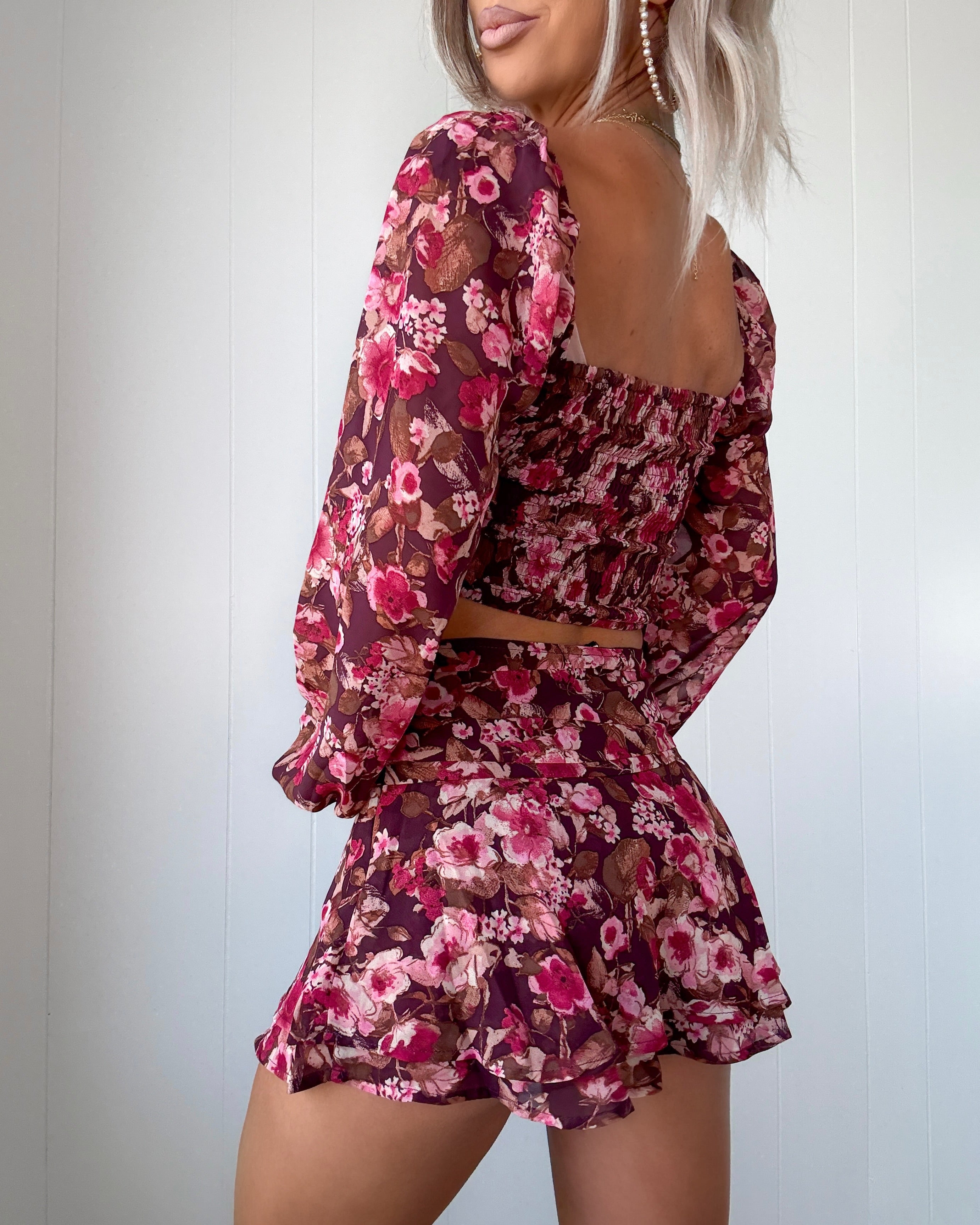 Rustling Roses Chiffon Top - Floral