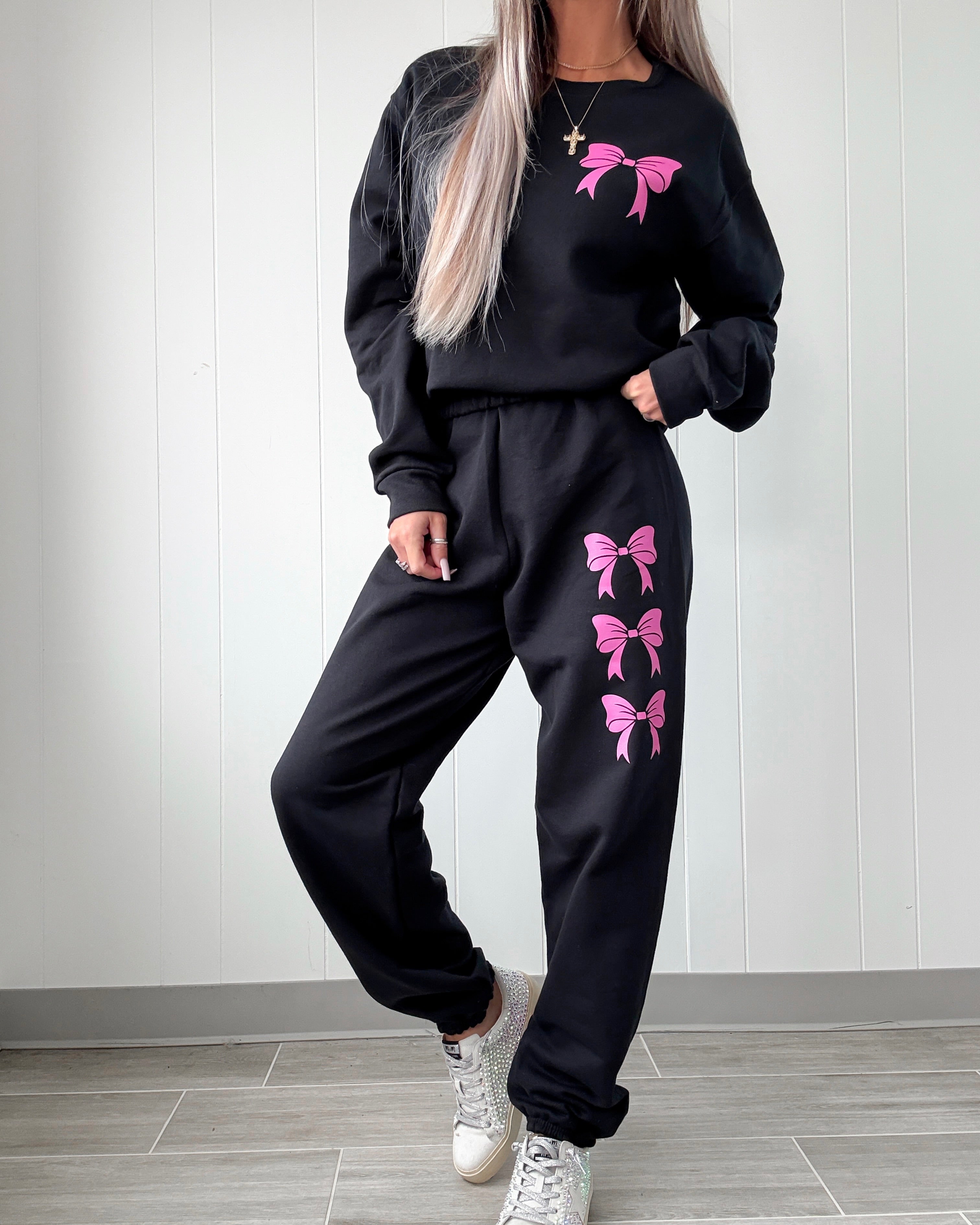 Bow Babe Joggers - Black