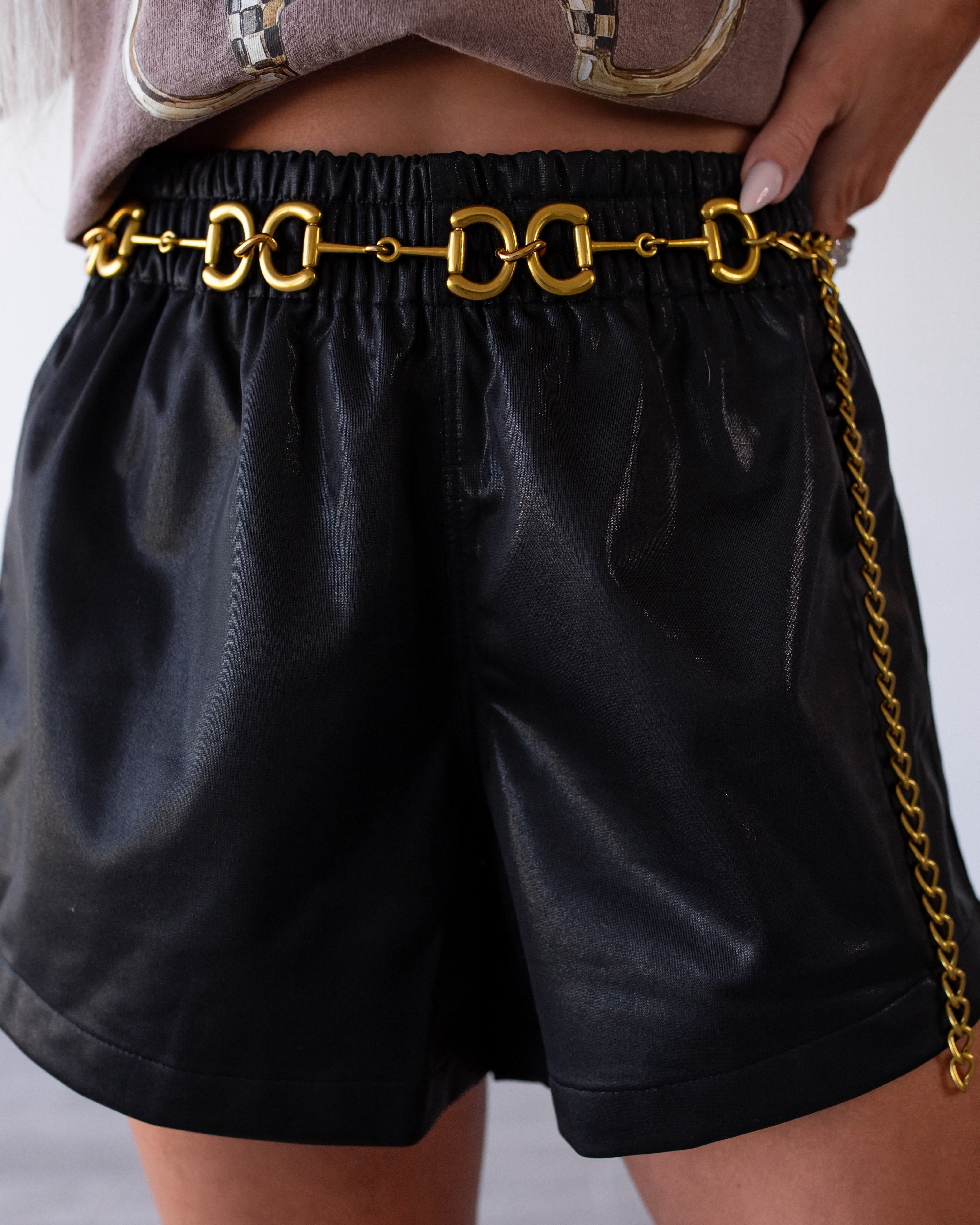 Giddy Up Glam Snaffle Bit Chain Belt - Vintage Gold