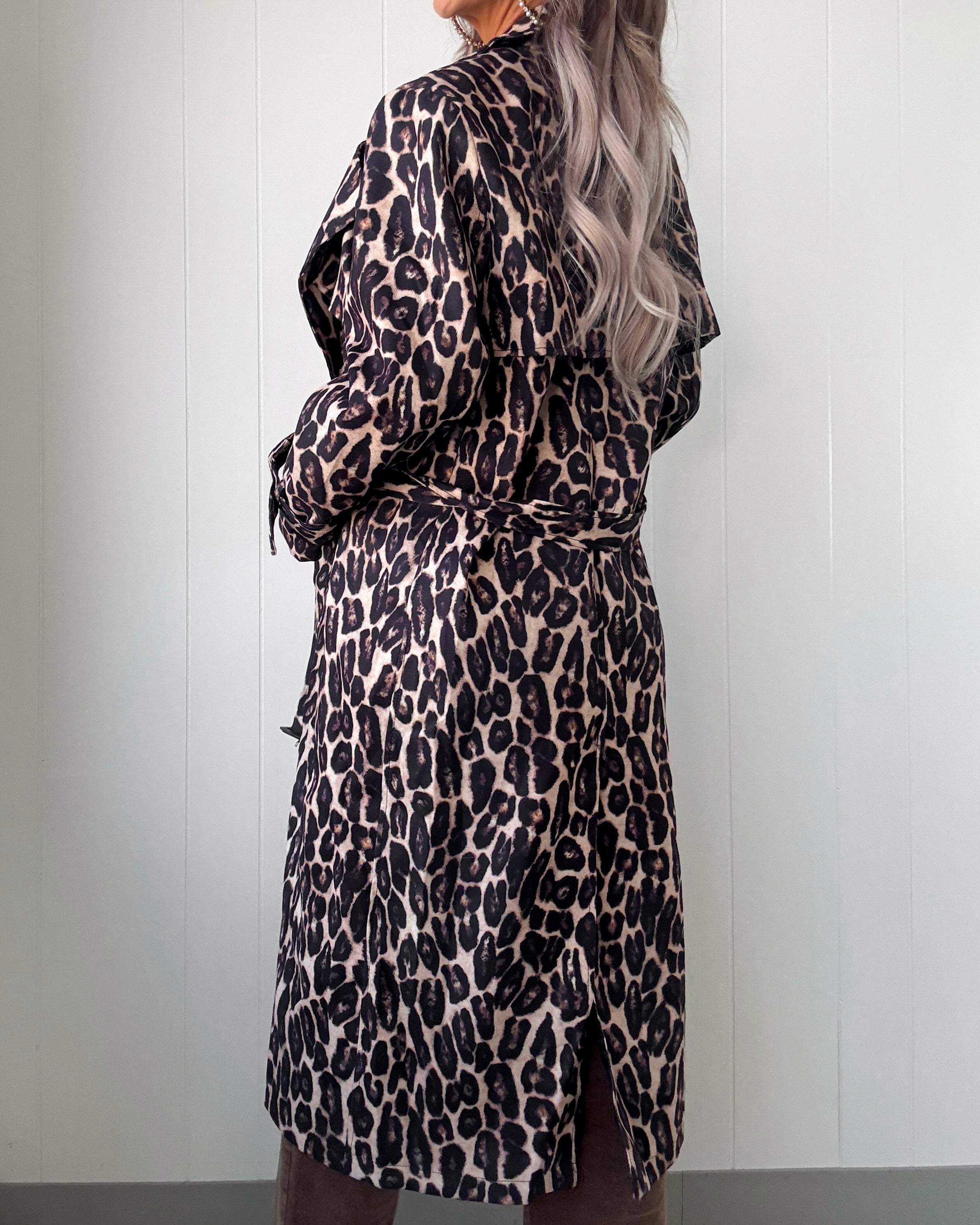 Runway Wild Leopard Trench Coat