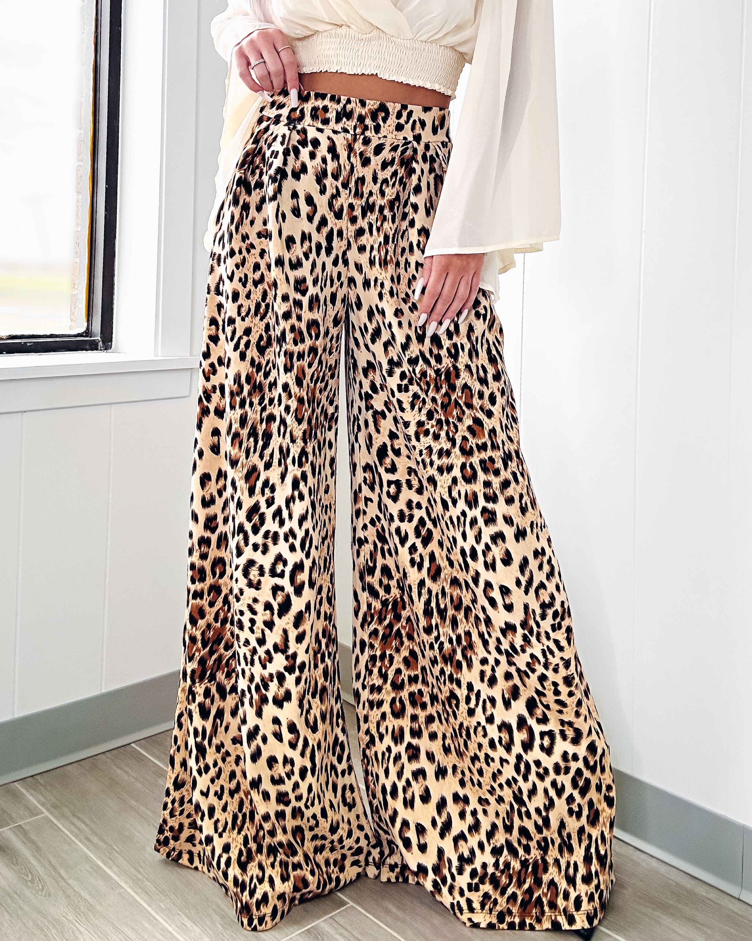 Nothing Else Wide Leg Pants - Leopard