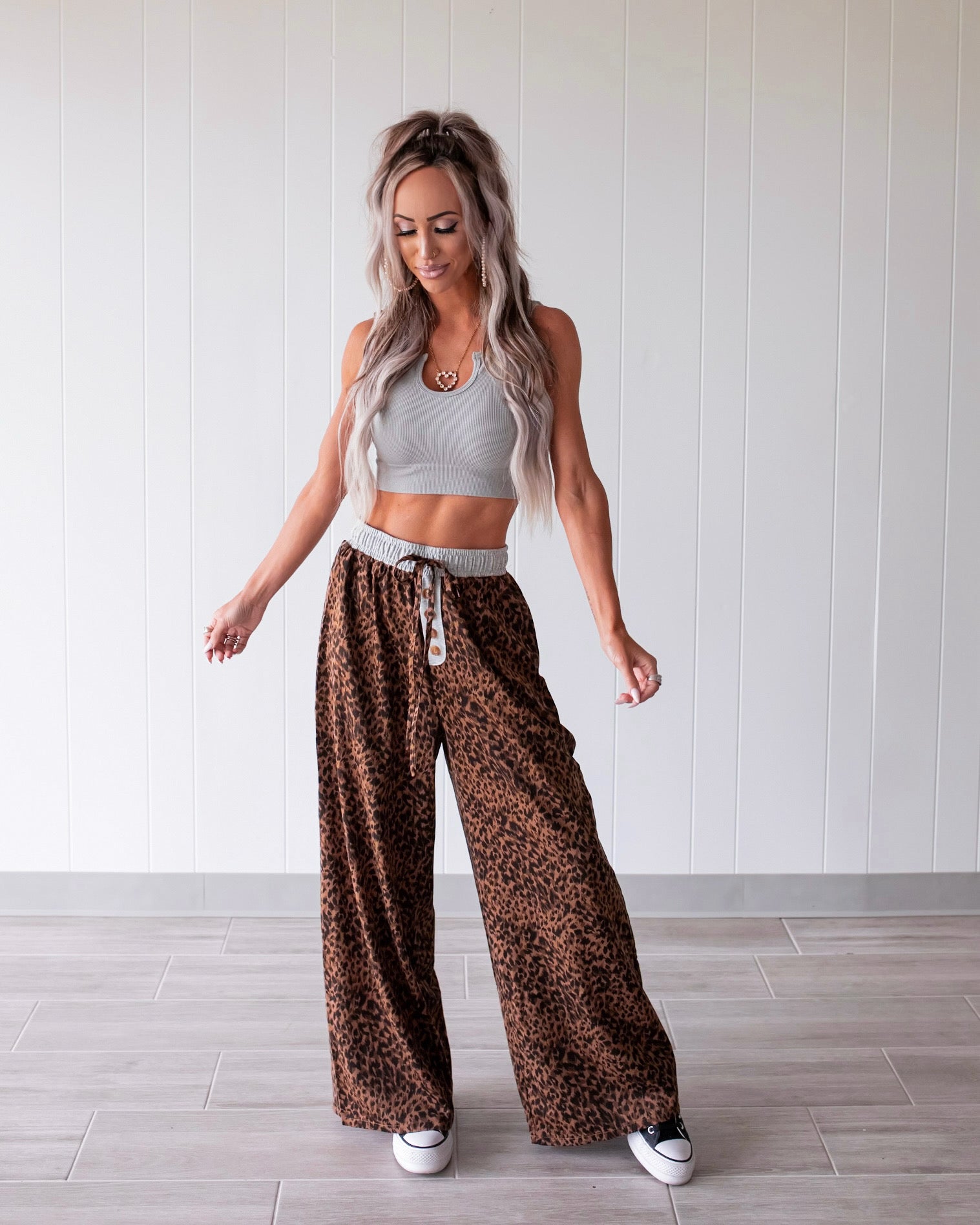 Sassy & Soft Leopard Wide Leg Pants