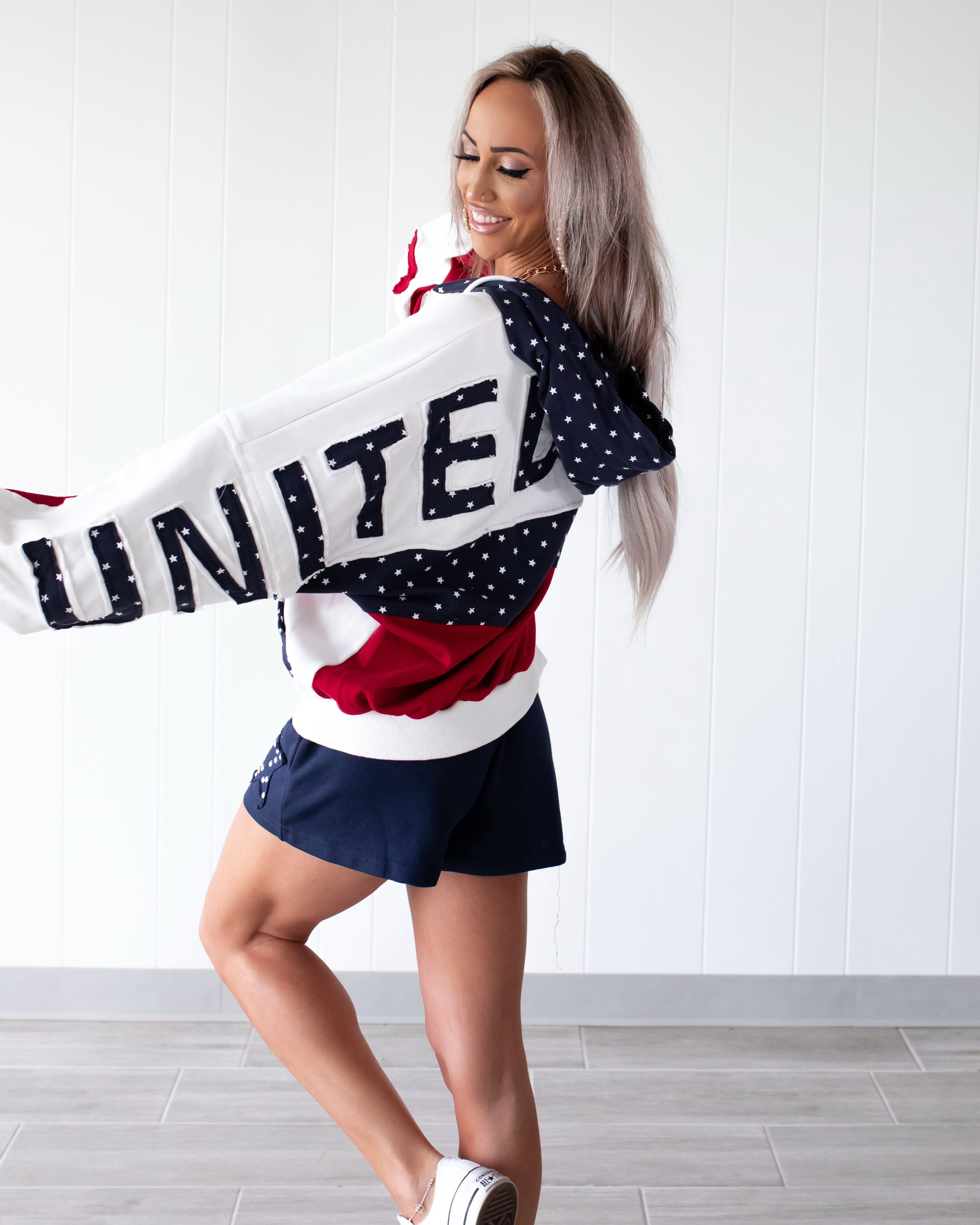 The All-American Oversized Zip Jacket - Off White