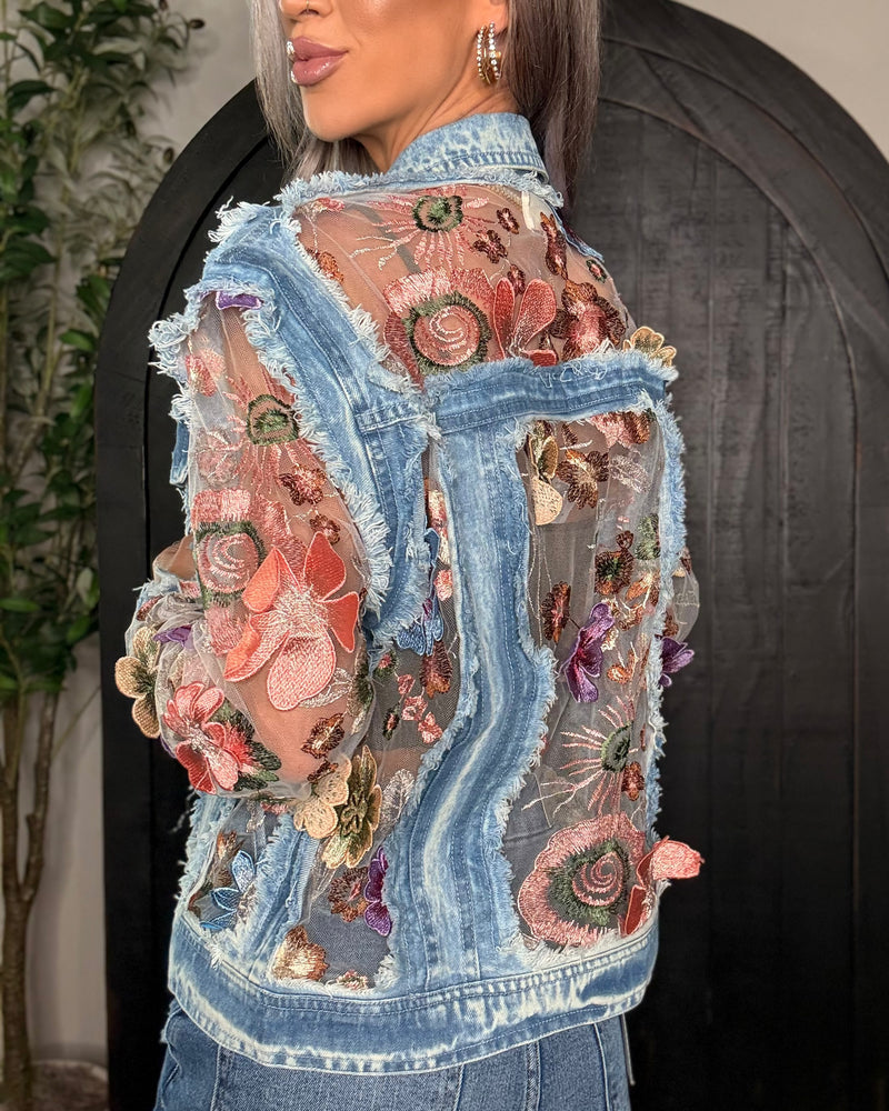Petal & Denim Dream Jacket - Multi Floral