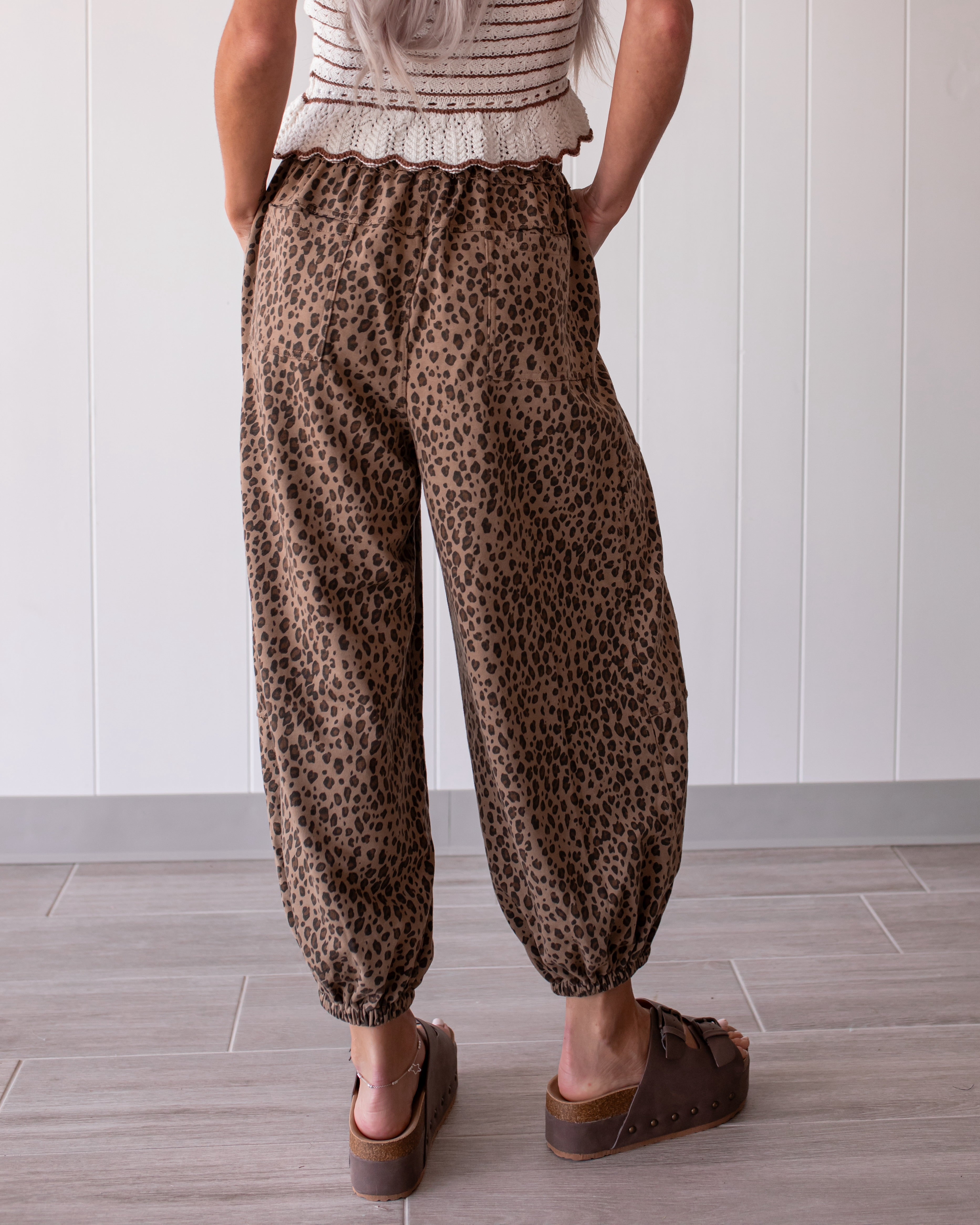 Wild & Free Leopard Joggers - Mocha