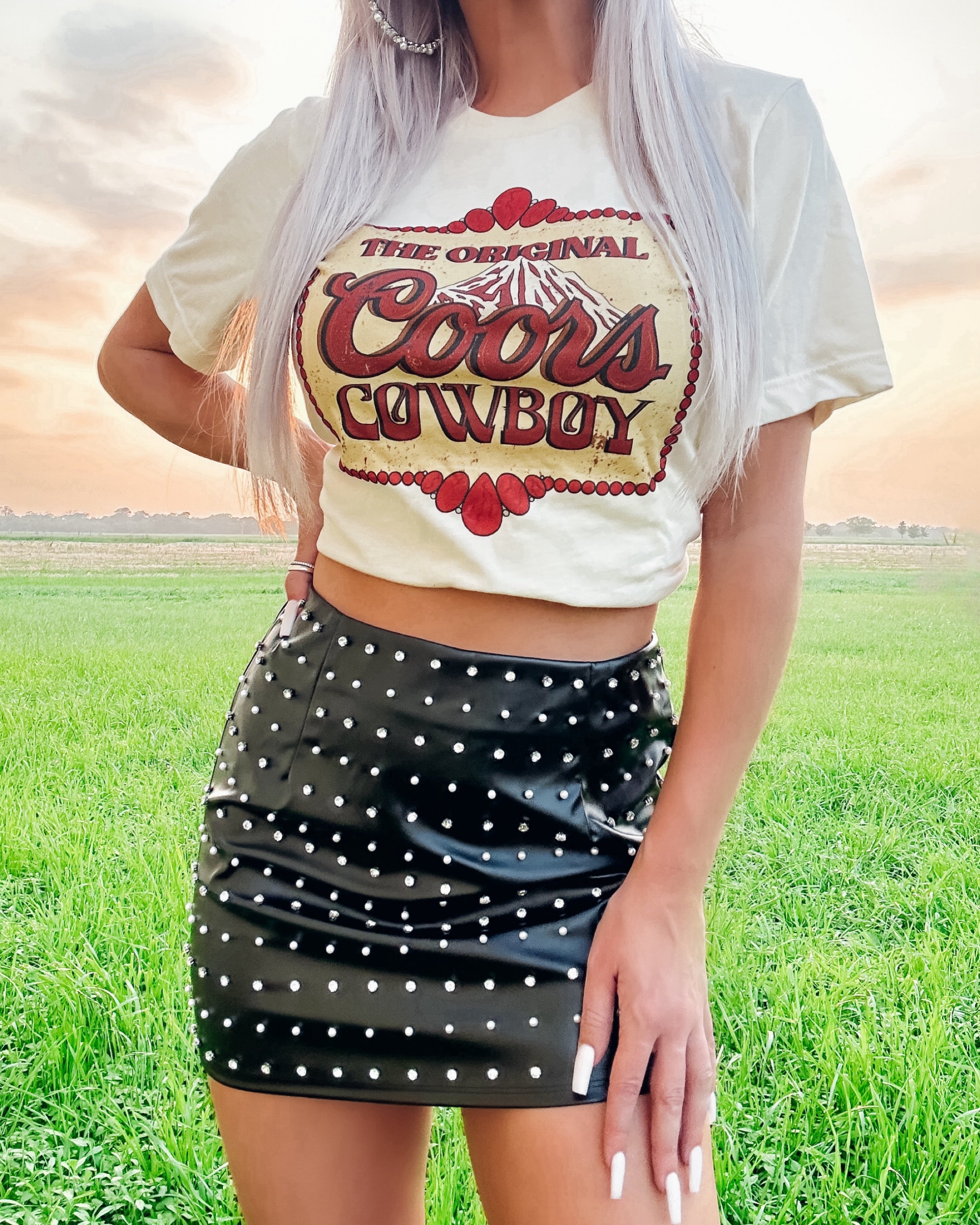 Coors Cowboy Tee - Natural
