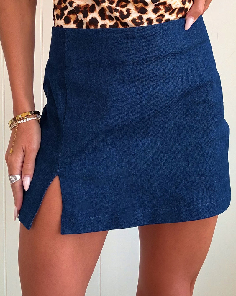Dark Side of Denim Mini Skirt