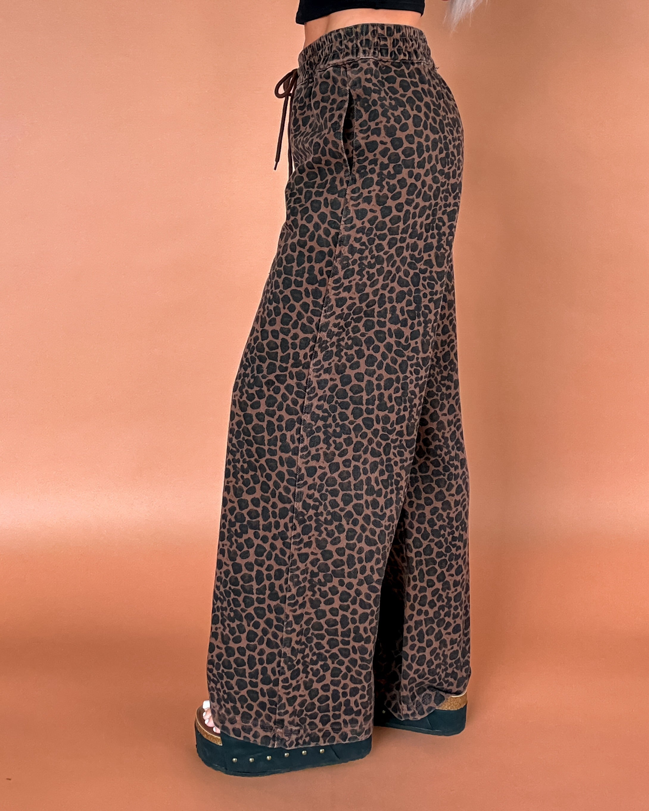 Wild Stride Leopard Denim Pants