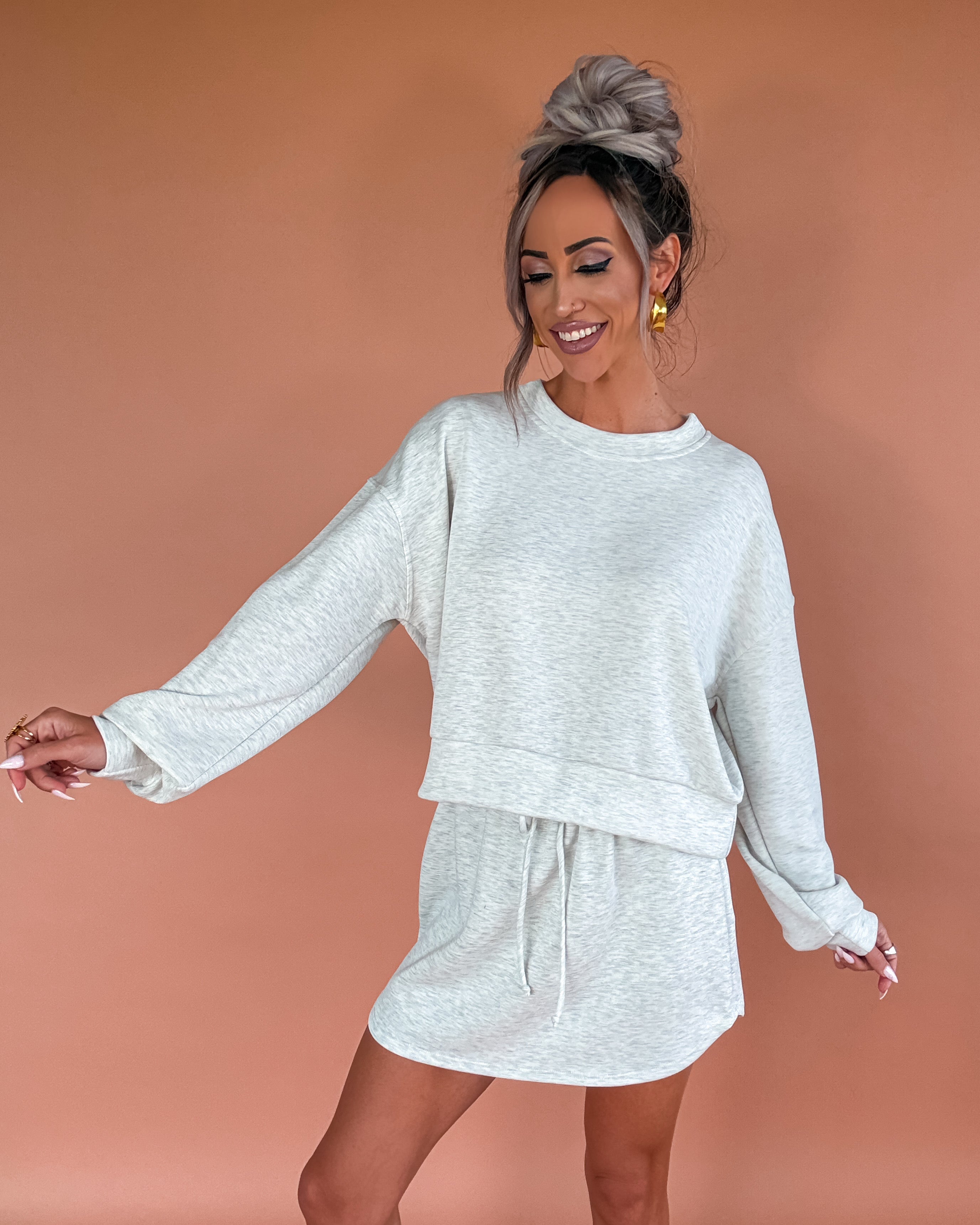 Sunny Side Scuba Skort - Ash Grey