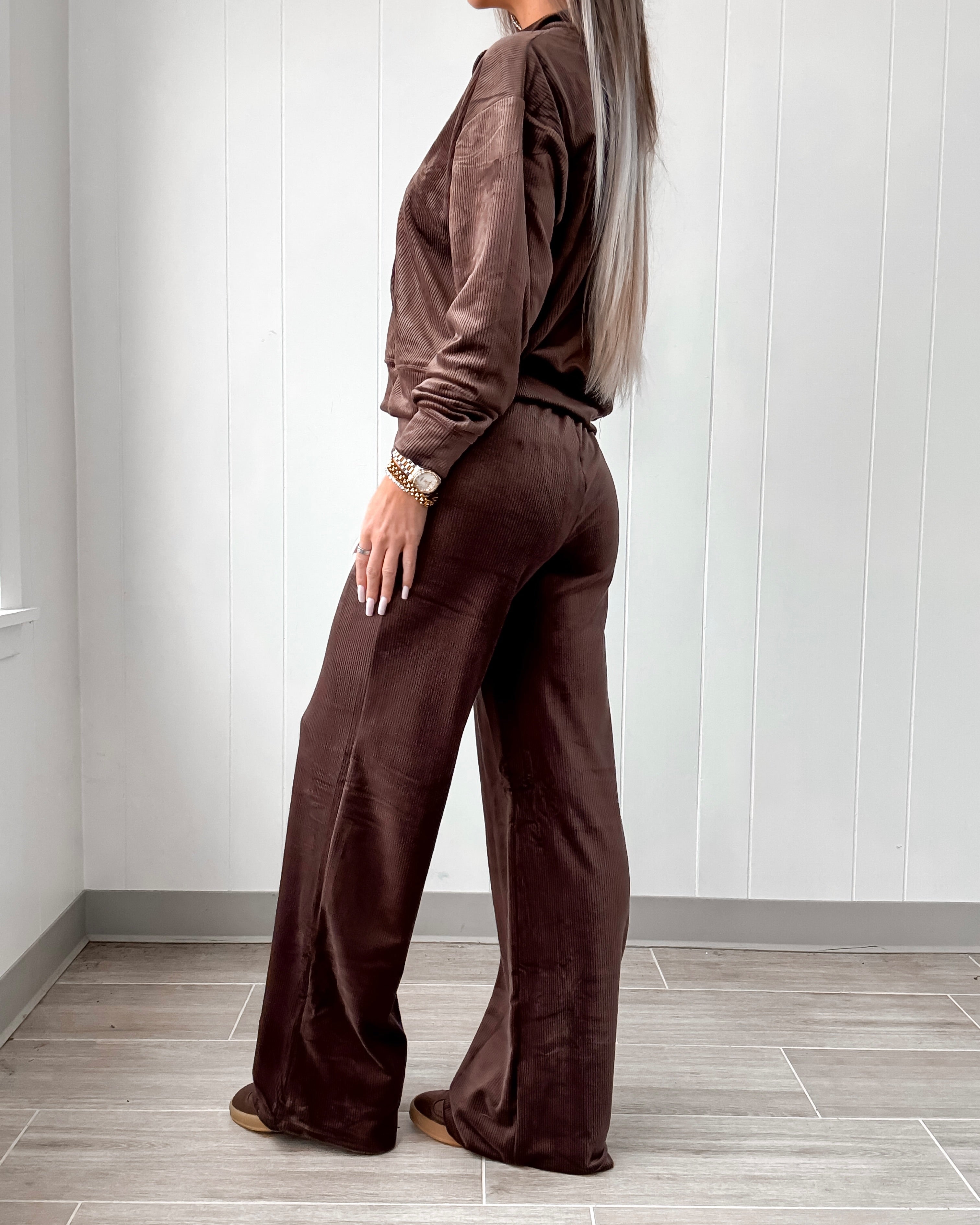 Cloud Nine Wide Leg Pants - Brown