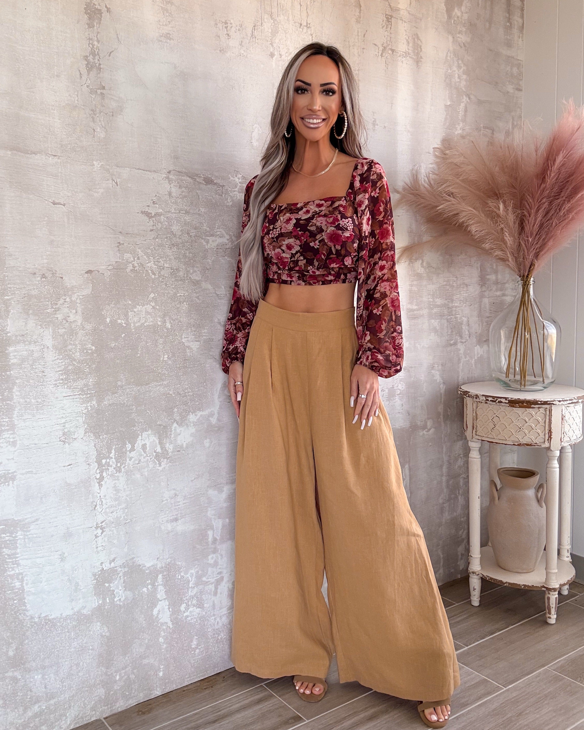 Rustling Roses Chiffon Top - Floral