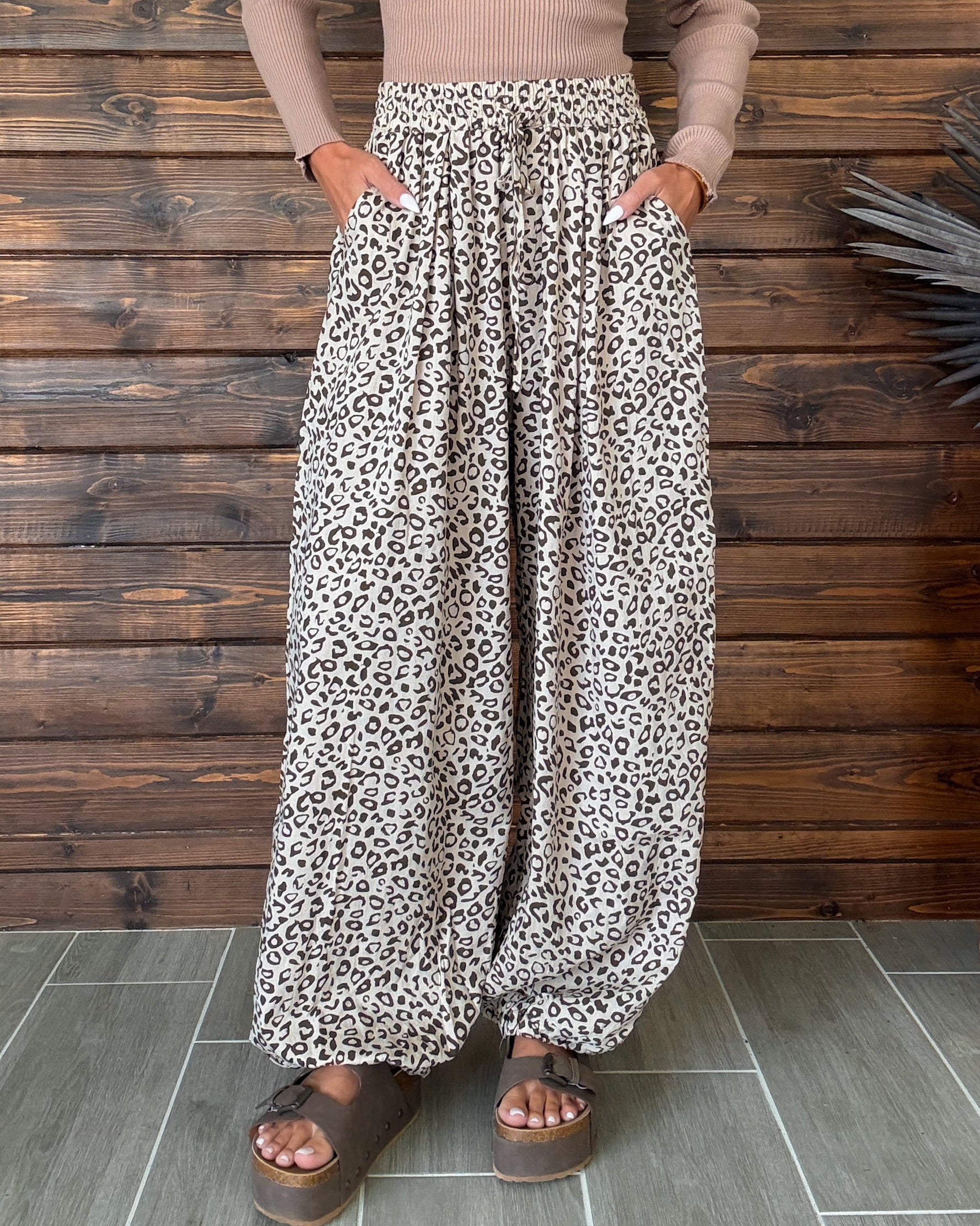Wild Whimsy Balloon Pants - Leopard