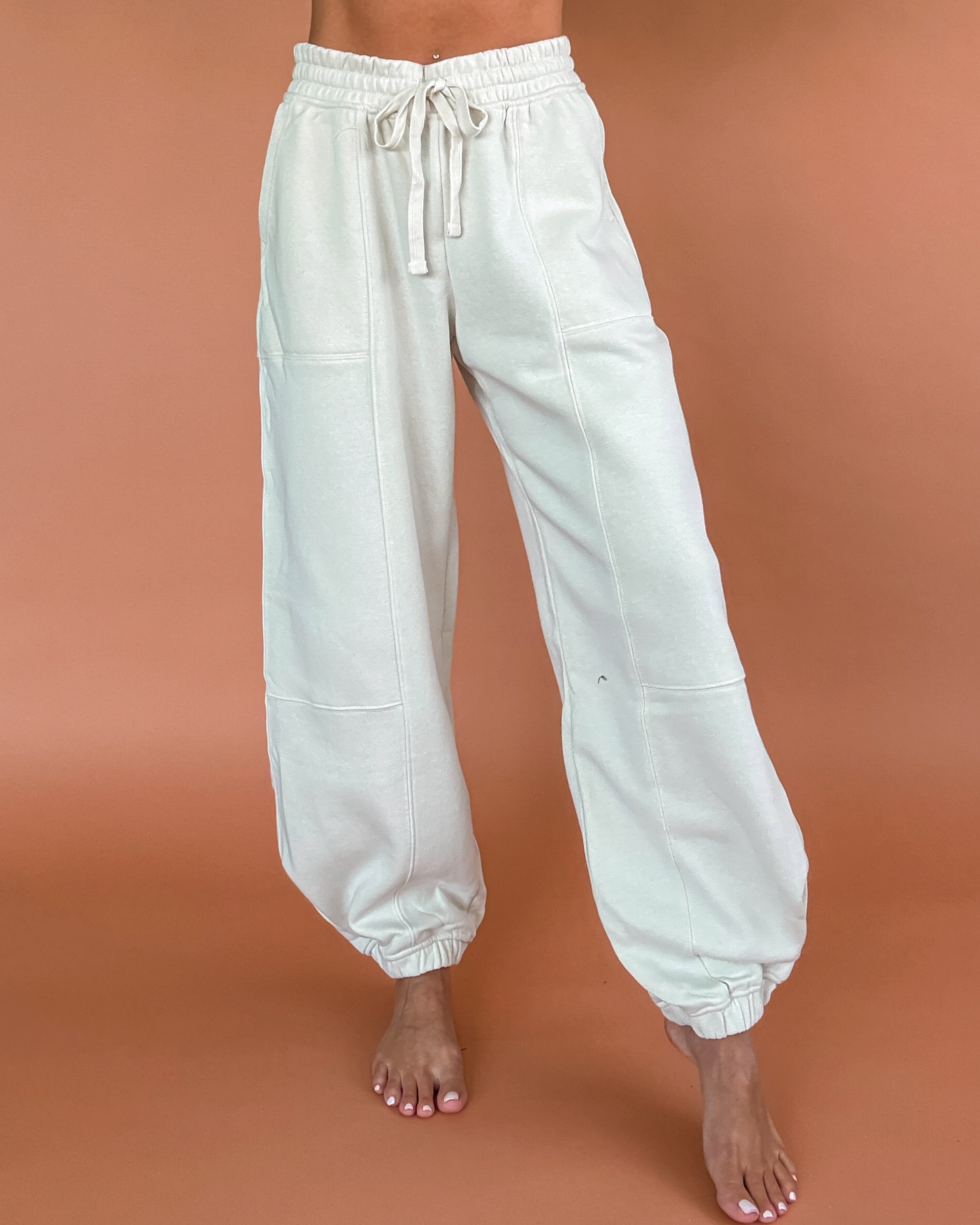 Ivory Sweetheart Fleece Joggers